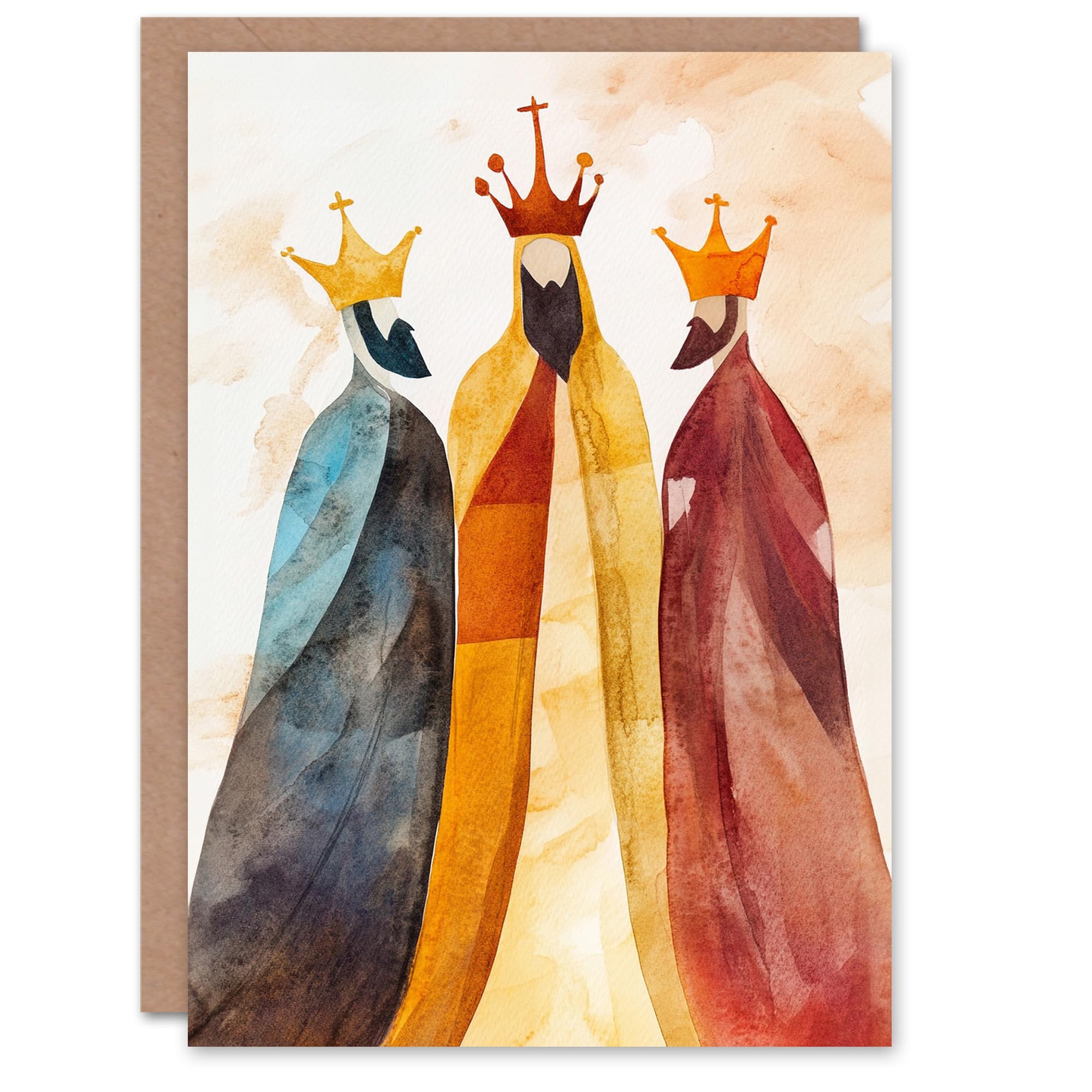 Artery8 Three Wise Men Kings Magi Bible Blank For Him Or Her Art Xmas Festive Christmas Card