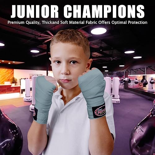 Miniatura 9 de FARABI Kids Boxing Hand Wraps 2.5 Meters Junior Hand Wraps Boxing Hand Wraps Muay Thai Hand Wraps MMA Boxing Hand Wraps Men Boxing Hand Wraps Kids