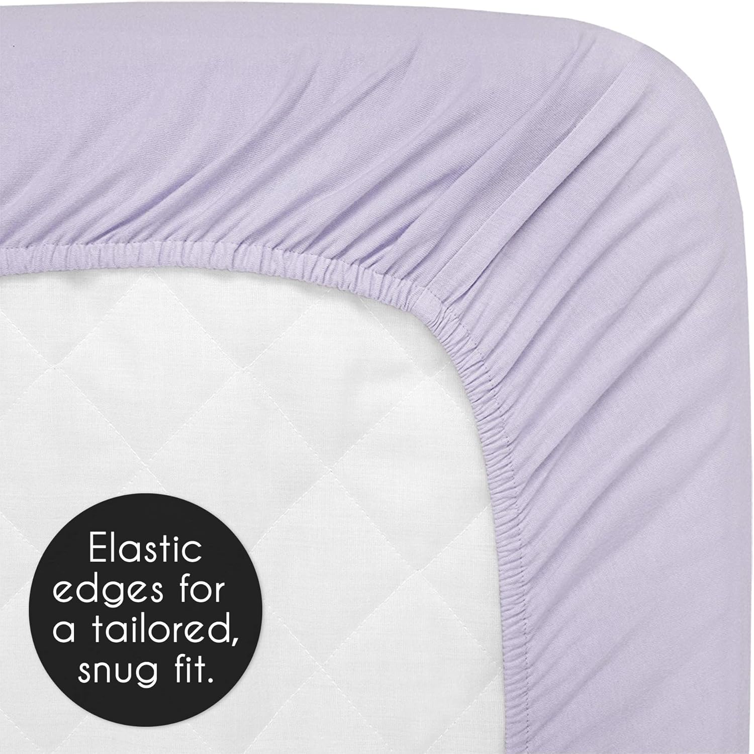 Sweet Jojo Designs Fitted Baby Crib Sheets (Purple and White Boho Rainbow) for Boys or Girls, Infant Nursery, Toddler Room - Standard Size (Lavender, Bohemian, Celestial, Sky, Nature, Shabby Chic)