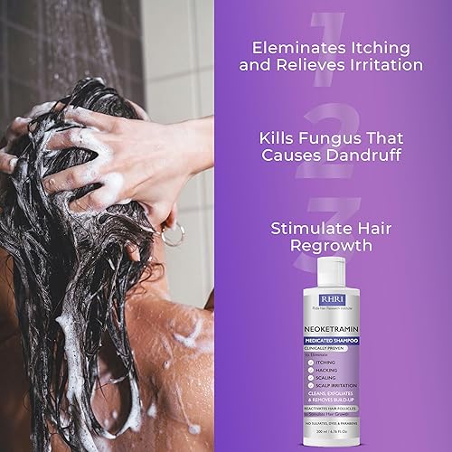 Miniatura 7 de Champú antihongos para hombres y mujeres  Champú anticaspa, medicado, foliculitis para cuero cabelludo seco, psoriasis, tiña  para cuero cabelludo