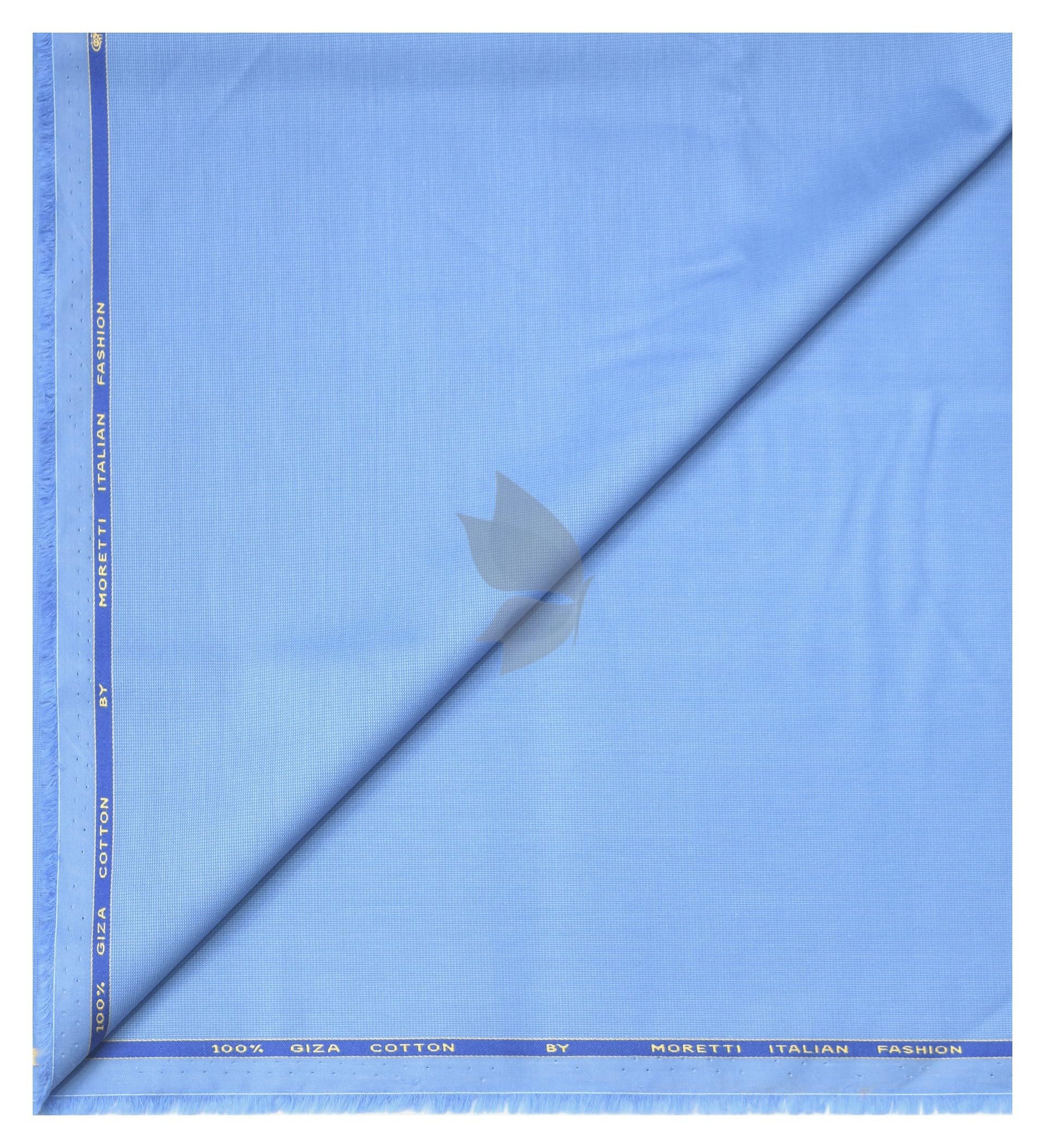 J.Hampstead Moretti Premium Egyptian Collection with 100% Giza Cotton Blue colour Self Design Pattern Unstitched Shirt Fabric of 1.6 mts / VV2390O-image-1