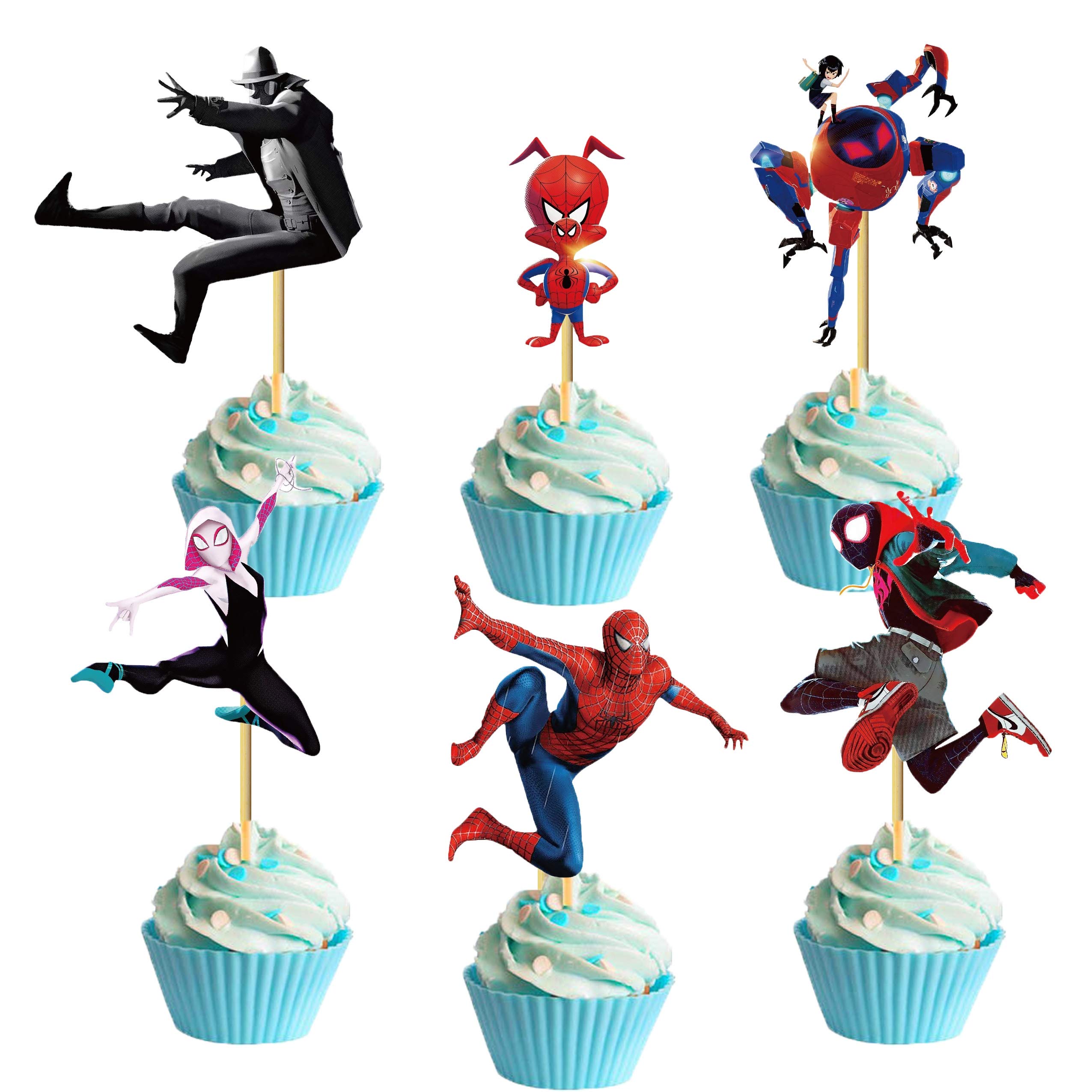 Buy Spiderman Cupcake Toppers,SpiderManInto the SpiderVerse Theme