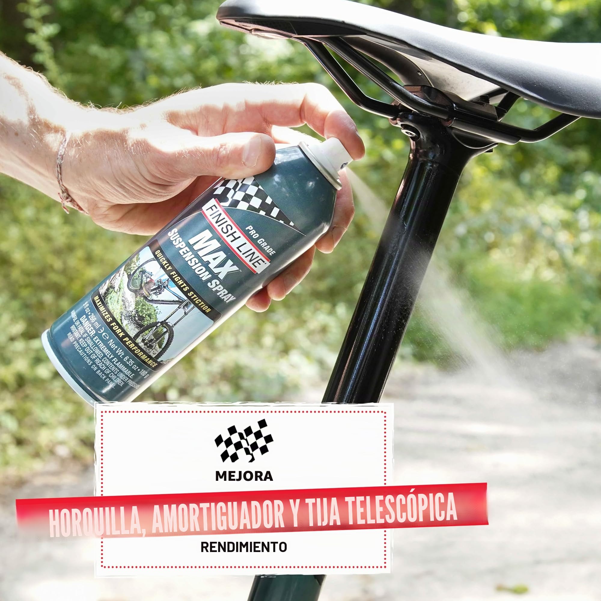 Lubricante MAX para suspensión de Bicicleta en Spray, 266 ml