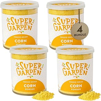 Super Garden Freeze Dried Corn Powder | 100% Natural Freeze Dried Vegetables | Sweet Corn Powder for Cooking and Baking | Natural Coloring, Flavoring, and Decoration | Freeze Dried Space and Astronaut Food | 15.52 oz
