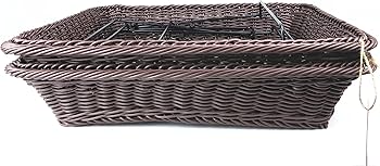 Amazon.co.jp: SOLAPOLLO ポリウィッカーブレッドバスケット 40x30x8cm