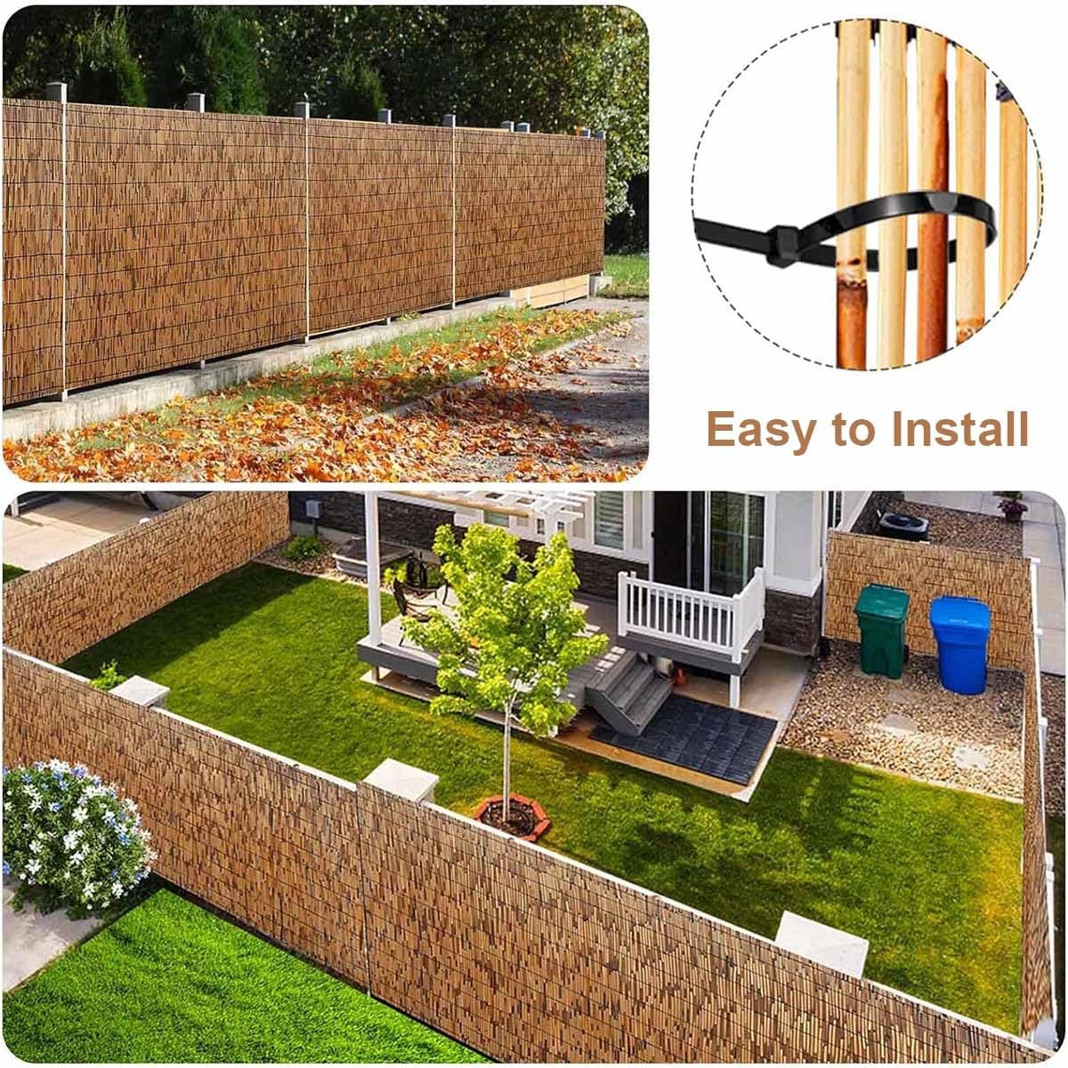 GUETTO Clôture En Roseau Naturel,Canisse Bambou,Occultant, Brise-Vue,Protection De La Vie Privée