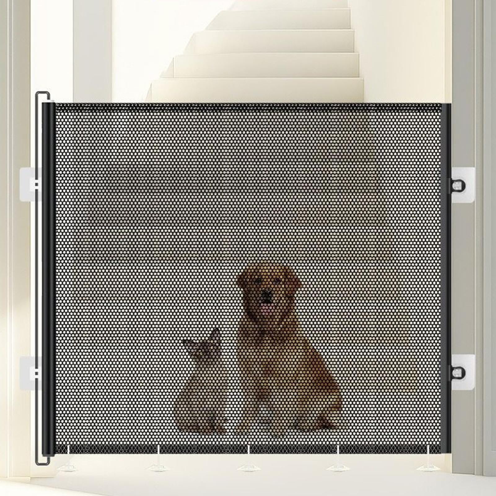 Puerta Cancel De Gatos Malla De Seguridad Plegable | Barreras Telescópicas Para Gatos En Puertas Cocina, Dormitorio, Salón, Niño, Bebé, Niños, Gatito, Conejo