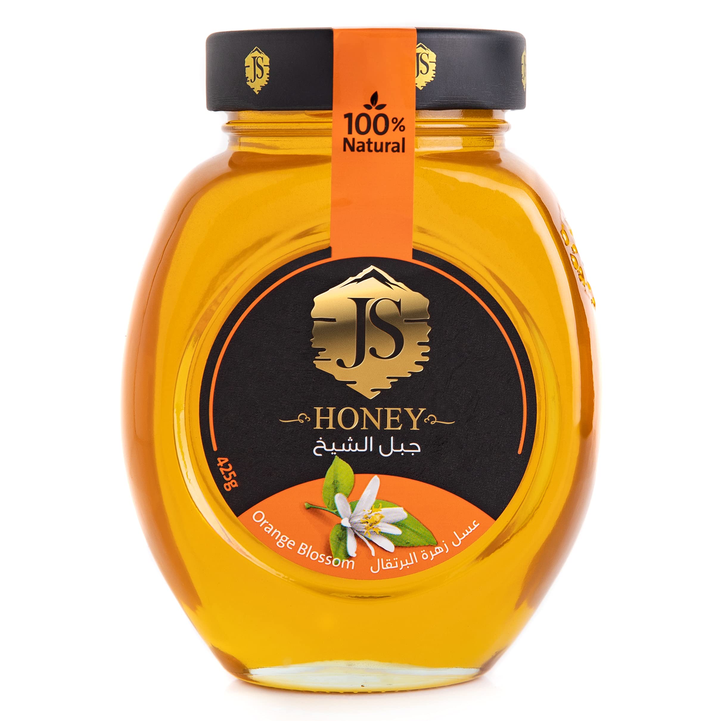 JS Honey Orange Blossom Honey 425G Jar - Pure Honey, Healthy, Good