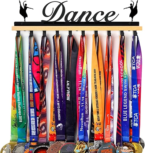 Goutoports Soporte para medallas de danza, exhibición de medallas de baile y gimnasia, para competición atlética, montaje en pared, más de 60
