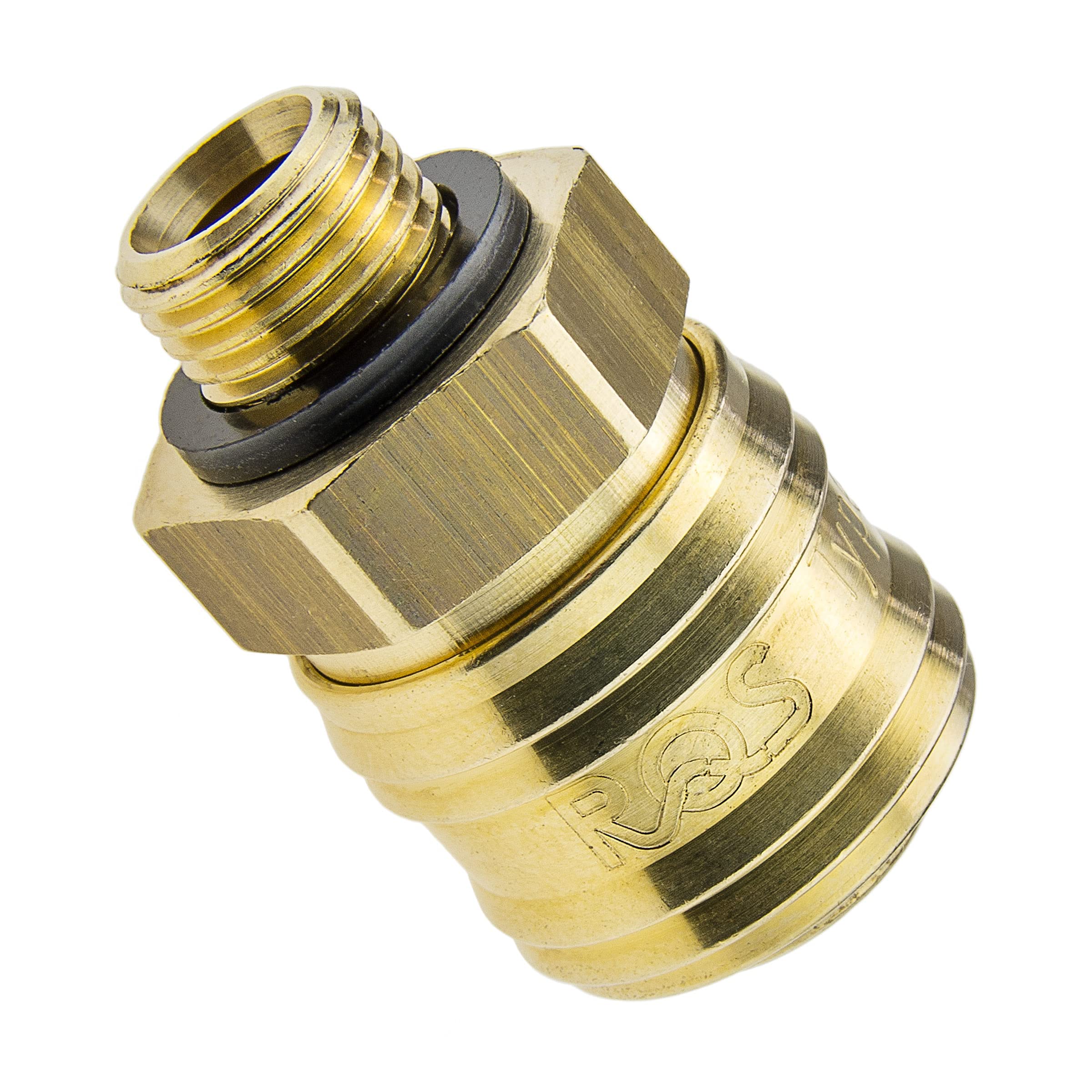 Rectus Druckluftkupplung Stecknippel Schnellkupplung aus Messing NW 7,2mm (1/4', Kupplung mit Aussengewinde)
