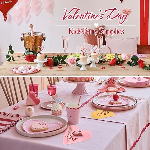 Miniatura 7 de 300 servilletas de corazón para el día de San Valentín, servilletas de corazón desechables en forma de corazón, servilletas de papel con forma de
