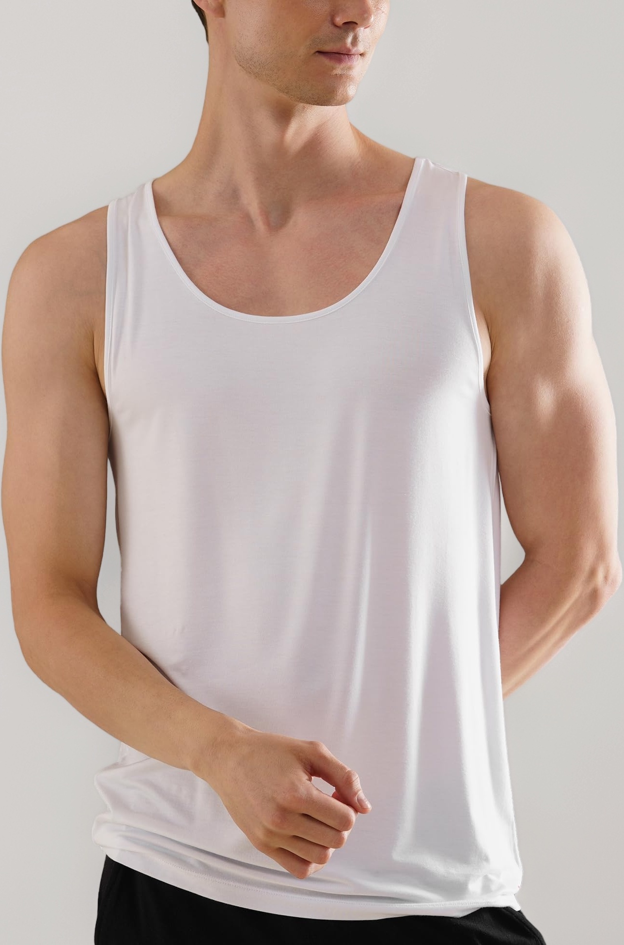 DAMENSCH Neo-Skin Round Neck Vest, Anti-Bacterial, Thermoregulating, Bamboo Spandex Shape Retaining Baniyan for Man, Soft and Sustainable Inner for Men