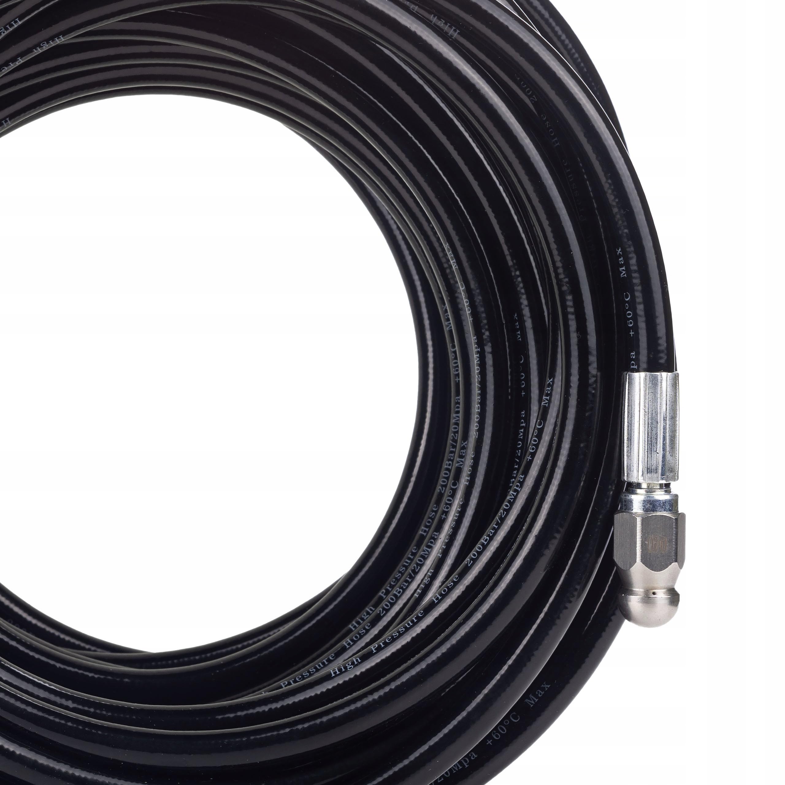 Rosfix Kit de manguera de limpieza de alcantarillado de 30 m + adaptador – rosca hembra M22 – Conector Bayonet | 200 bar 60 °C | Repuesto para limpiadora de alta presión Karcher K2 – K7 | Manguera de