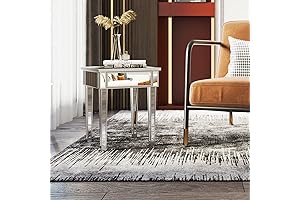 VINGLI Mirrored Nightstand: A Silver Gem for Your Bedside