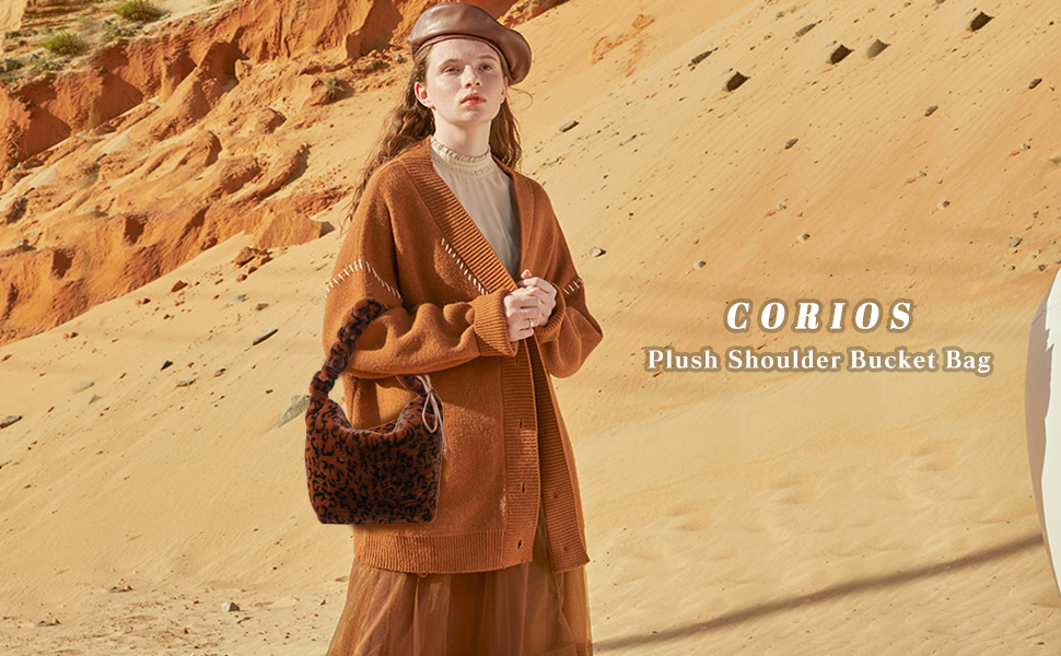 Bolso de hombro suave y peludo para mujer con estampado de leopardo y cebra miniatura 7