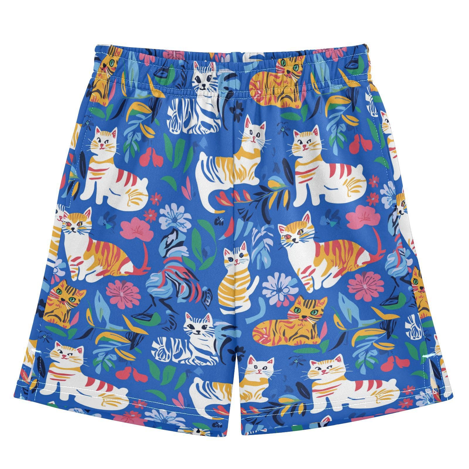 Caihoyu Boys Shorts with Pockets Light Weight Running Short Pants L Chic American Shorthaircats