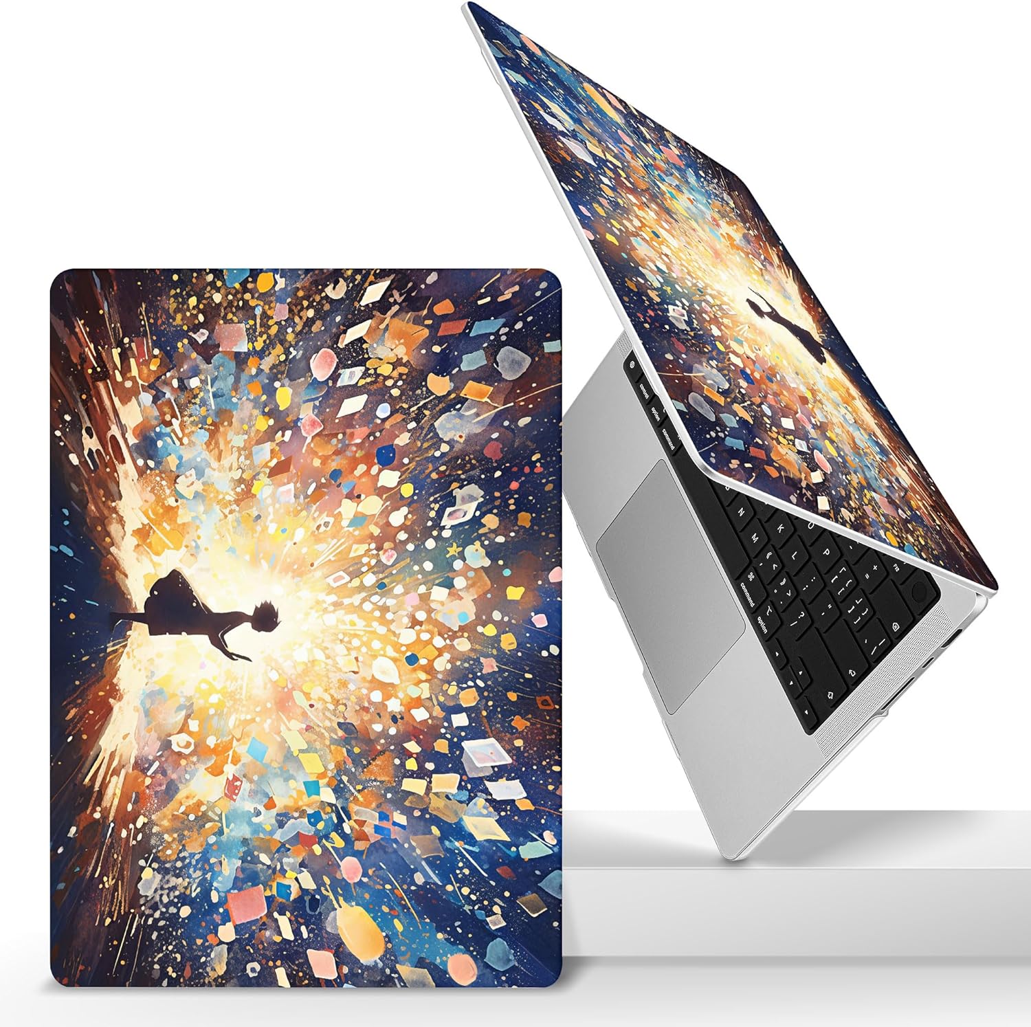 for MacBook Pro 16 inch Case M1 M2 M3 M4 M5 Pro/Max with Liquid Retina XDR, Release 2021-2025 2026 A3429 A3428, Hard Shell Case with Screen Protector & Keyboard Cover, Colorful Lights & Stars