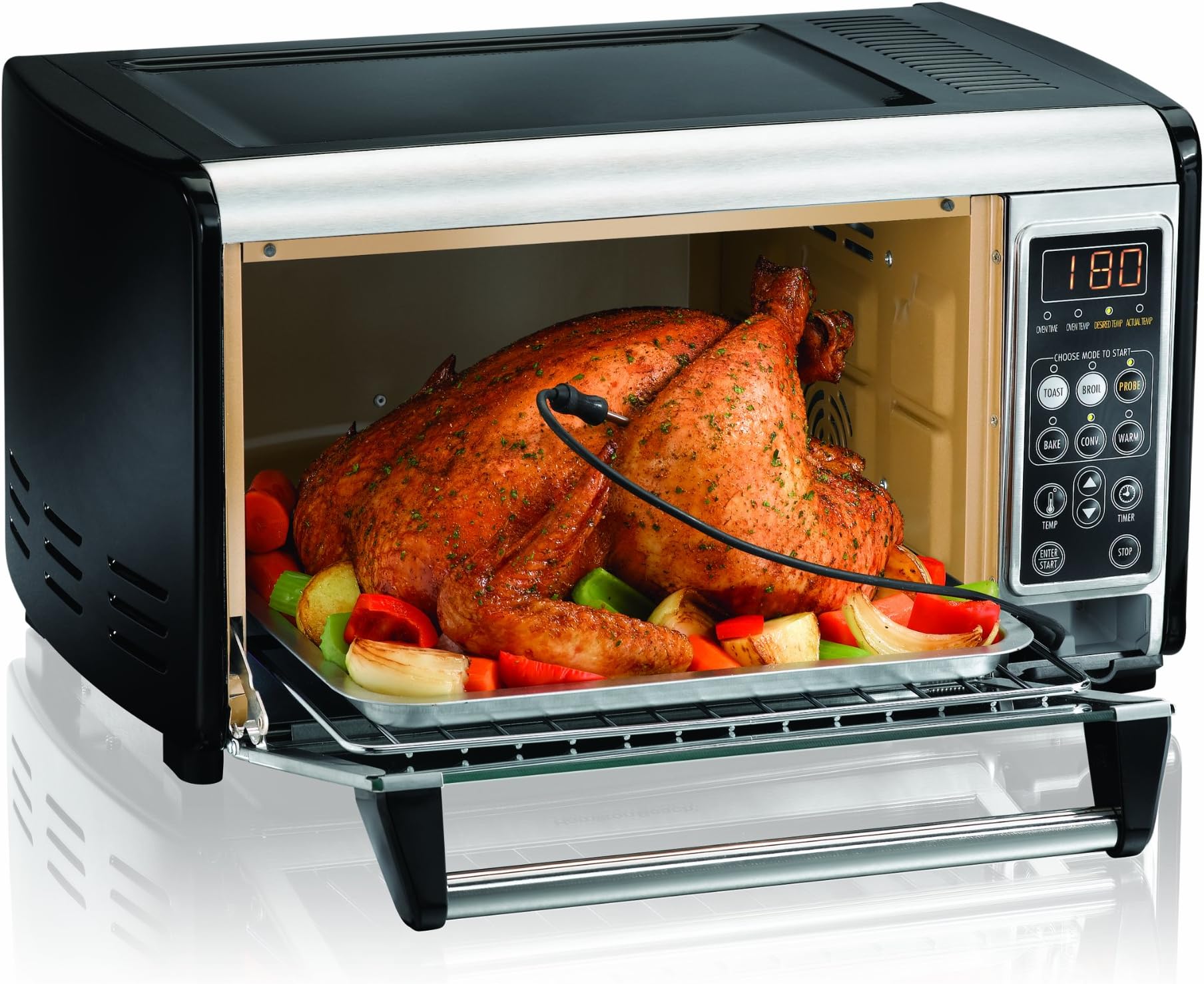 Hamilton Beach Set & Forget Toaster Oven with Convection Cooking