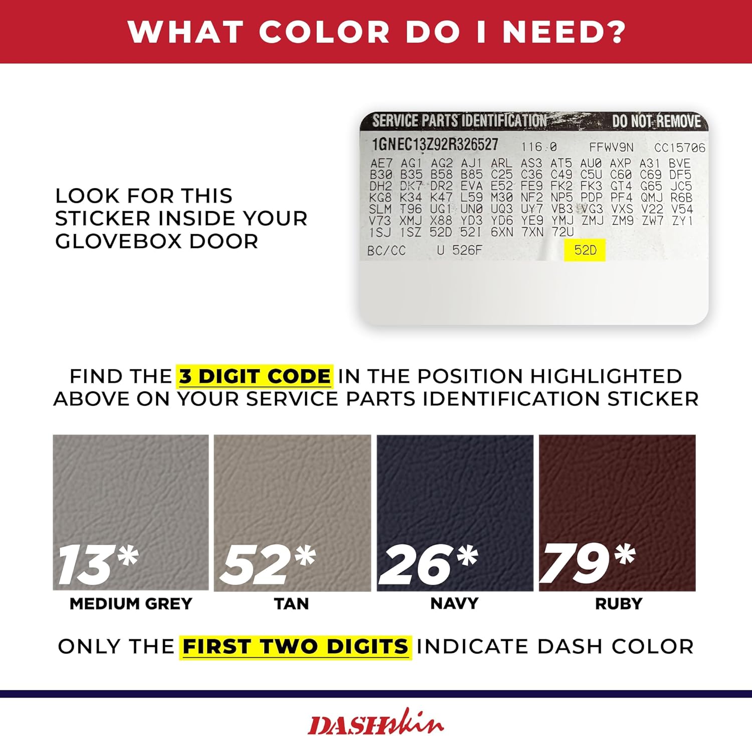 DashSkin Dash Cover Compatible with 1997-2000 Chevy & GMC C1500 K1500 Tahoe Suburban Yukon & 1997-2000 Escalade in Black - Hard Molded Plastic Dashboard Cap