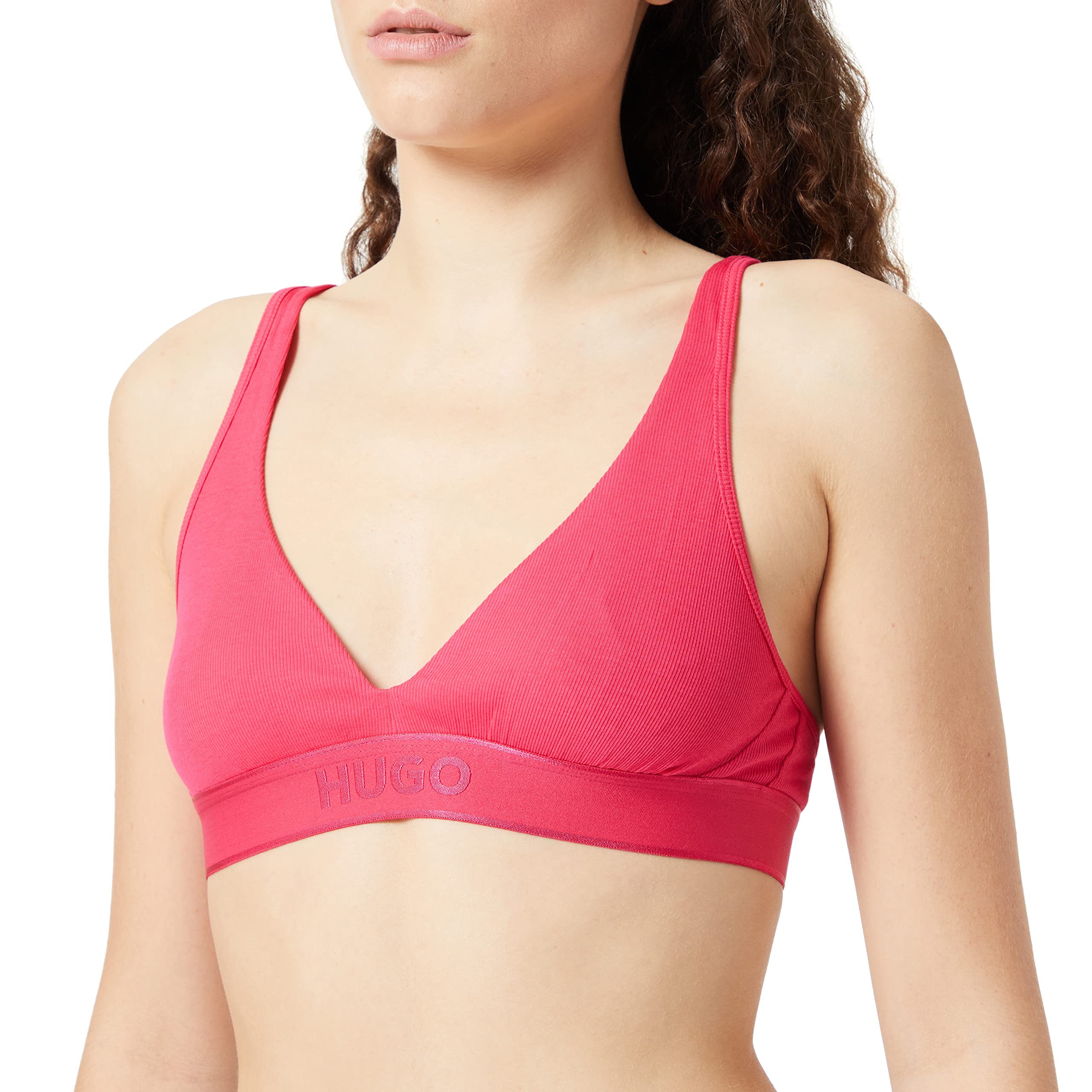 HUGO Women's Rib Triangle, Bright Pink670, L