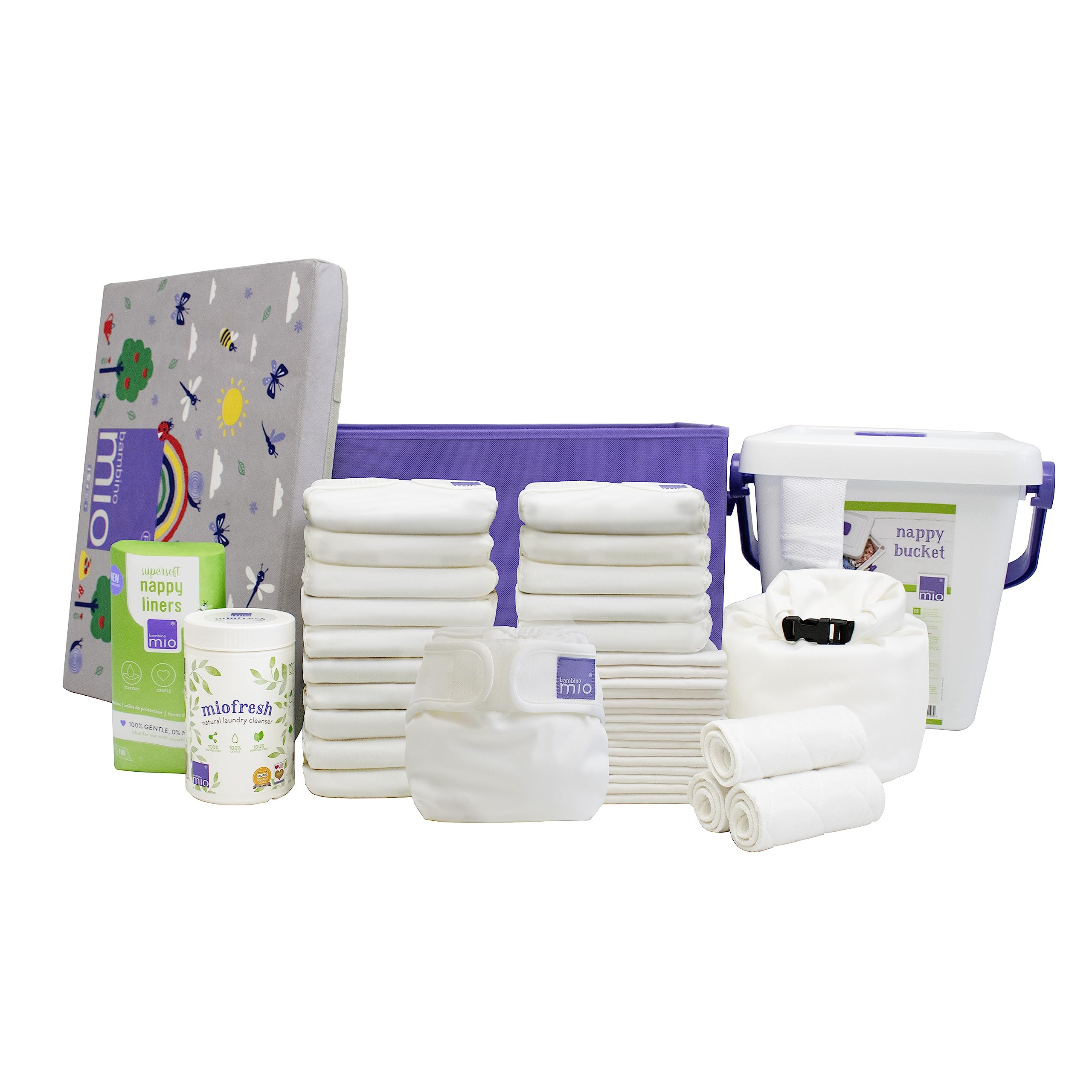 Bambino Mio, Mioduo Kit Complet de Couches Lavables, Blanc