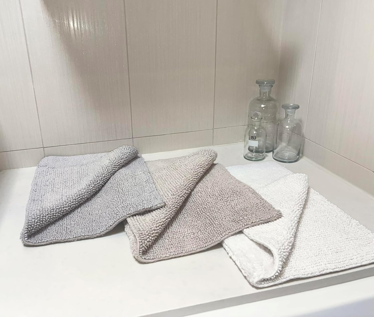 Cruiser’s Caché Classic Organic Cotton Loop Bath Mat, 27" x 45" White Bath Rug