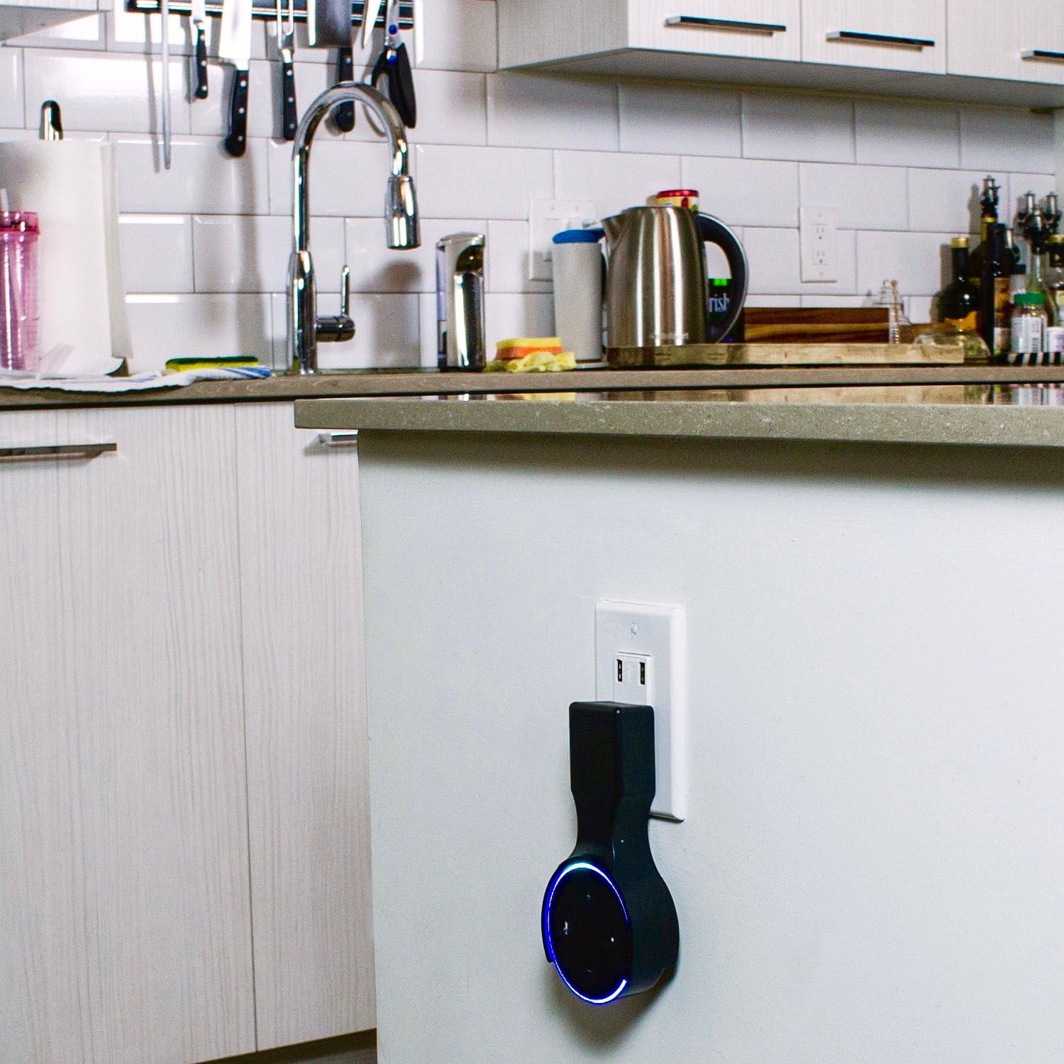 This Dottie - Plug-in Mount - Amazon Echo Dot 2nd Generation Accessory (White) - Designed, Engineered, Tested, and Assembled in the USA