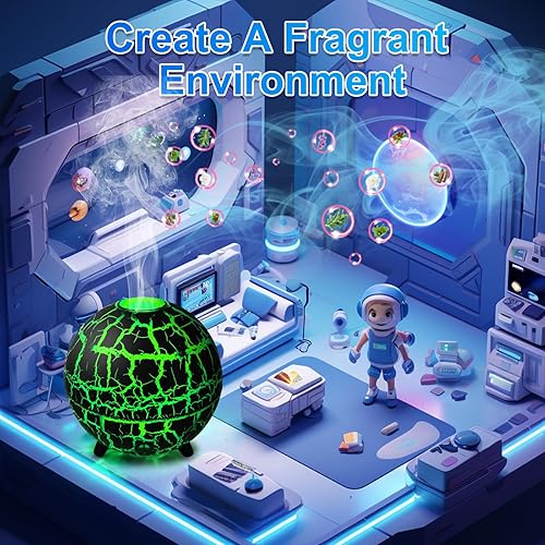 Miniatura 6 de Difusor pequeño de aceites esenciales para dormitorio, difusor de aroma para el hogar, difusor de aromaterapia con 2 modos de pulverización, 7