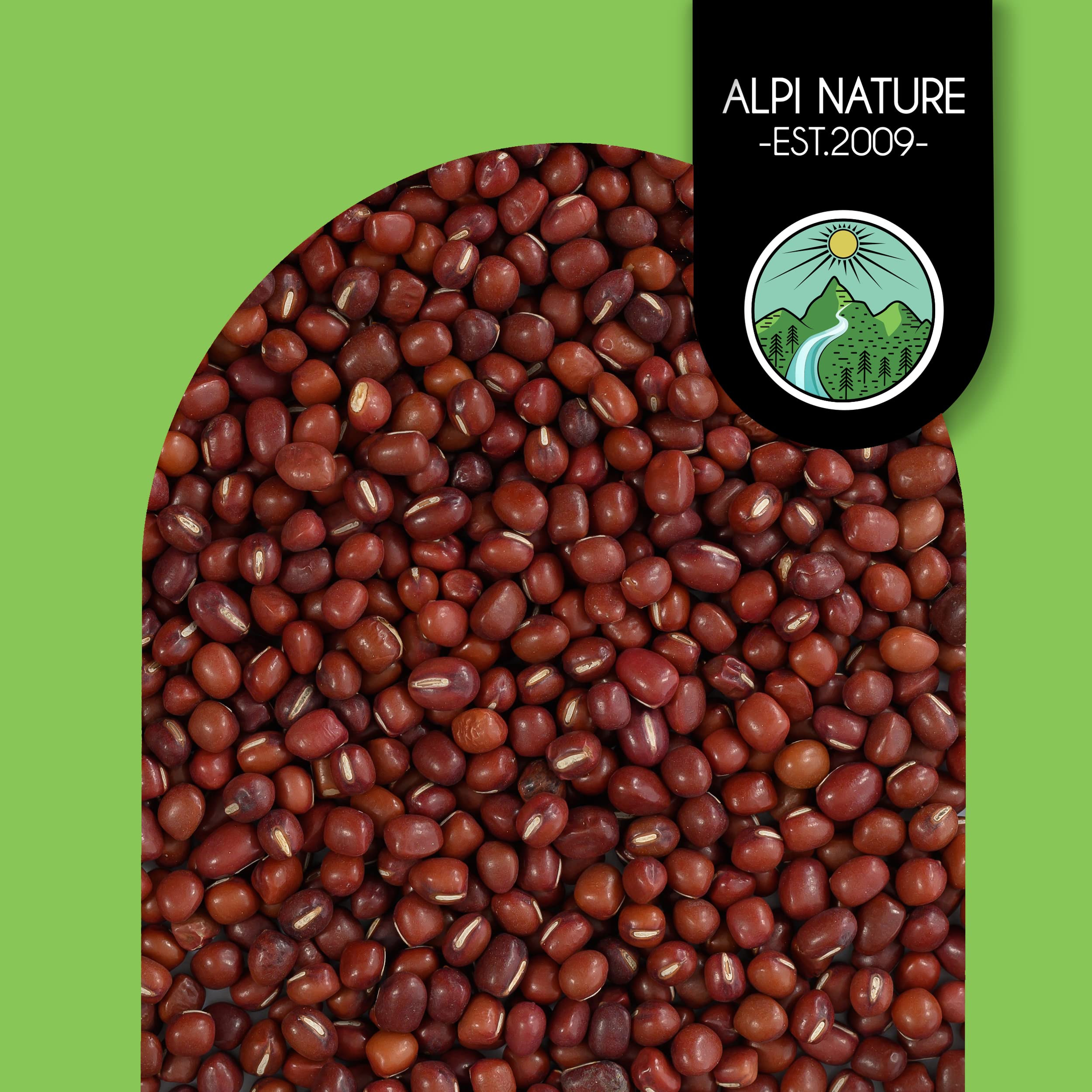 Alpi Nature Frijoles Azuki Orgánicos 1kg, Frijoles Rojos Adzuki Enteros, Legumbres sin Gluten