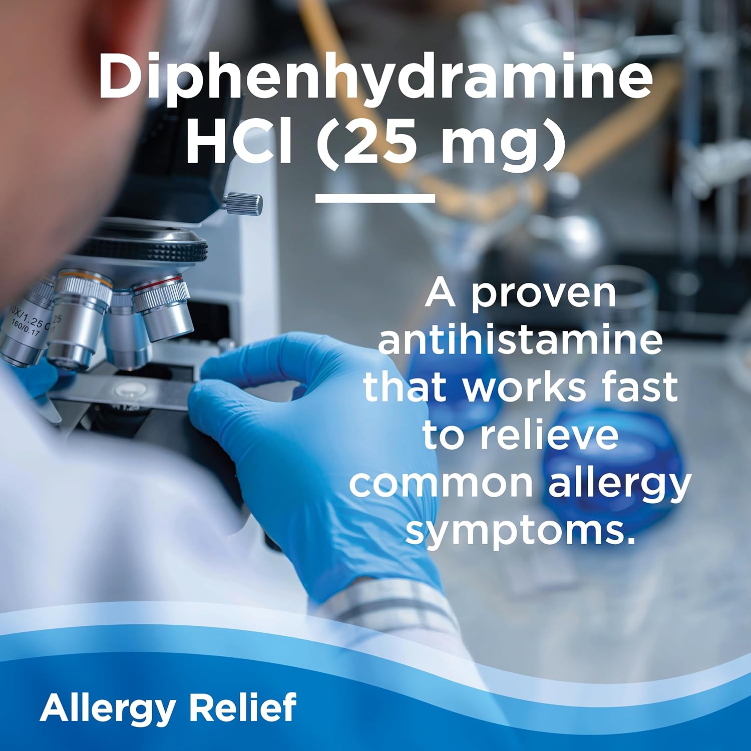 CalmCo Adult Liquid Allergy Relief – Pre-Measured Vials with Diphenhydramine HCl 25mg, Allergy Medicine for Ages 12+, Antihistamine for Sneezing, Runny Nose & Itchy Eyes, Mixed Berry Flavor, 18 Count