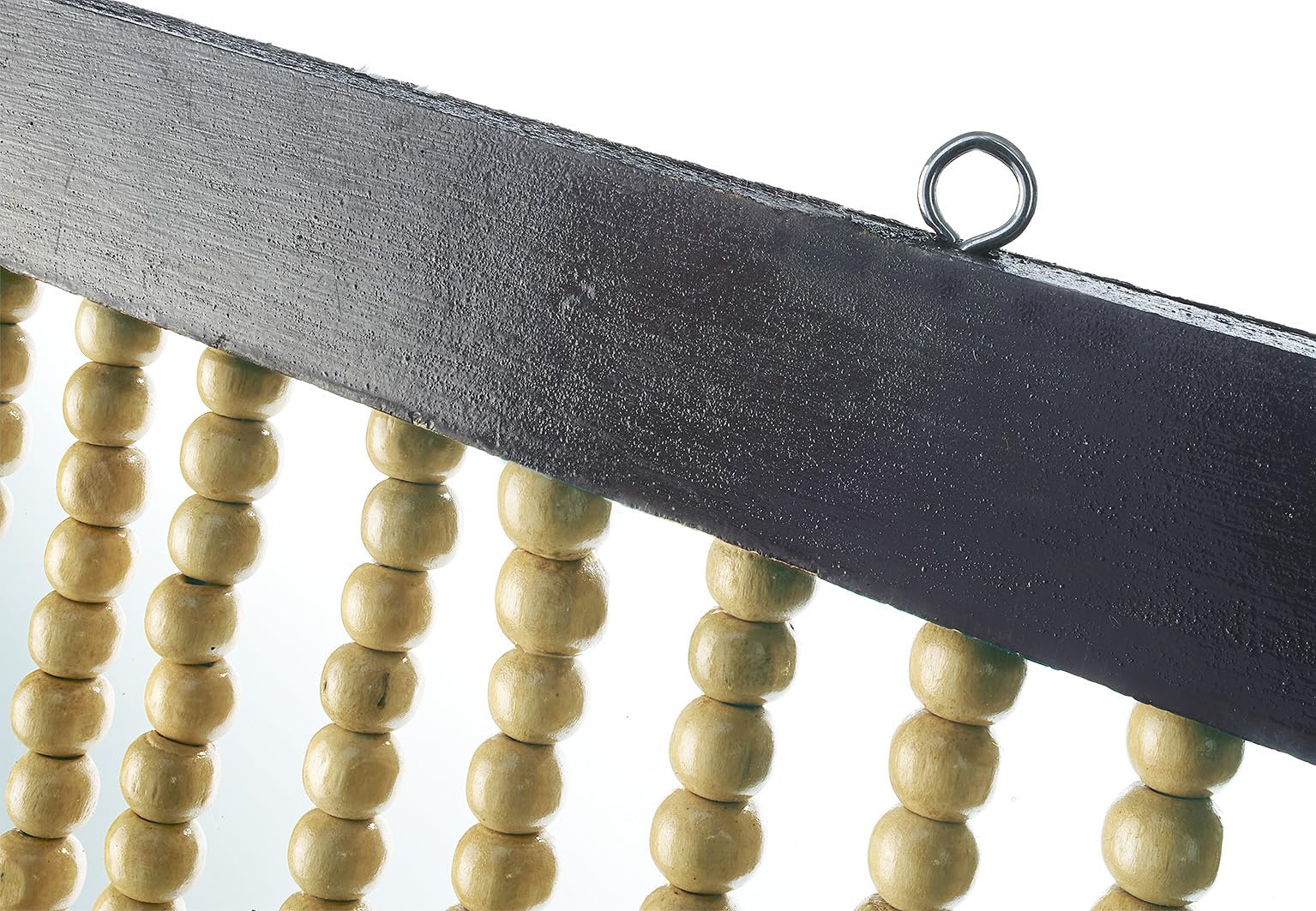 Kobolo Türvorhang Coffee, 100x210 cm, 50 Stränge, beige, dekorativer Vorhang aus Holzperlen, Perlenvorhang, ideal als Fliegenvorhang, Raumteiler oder Türdekoration