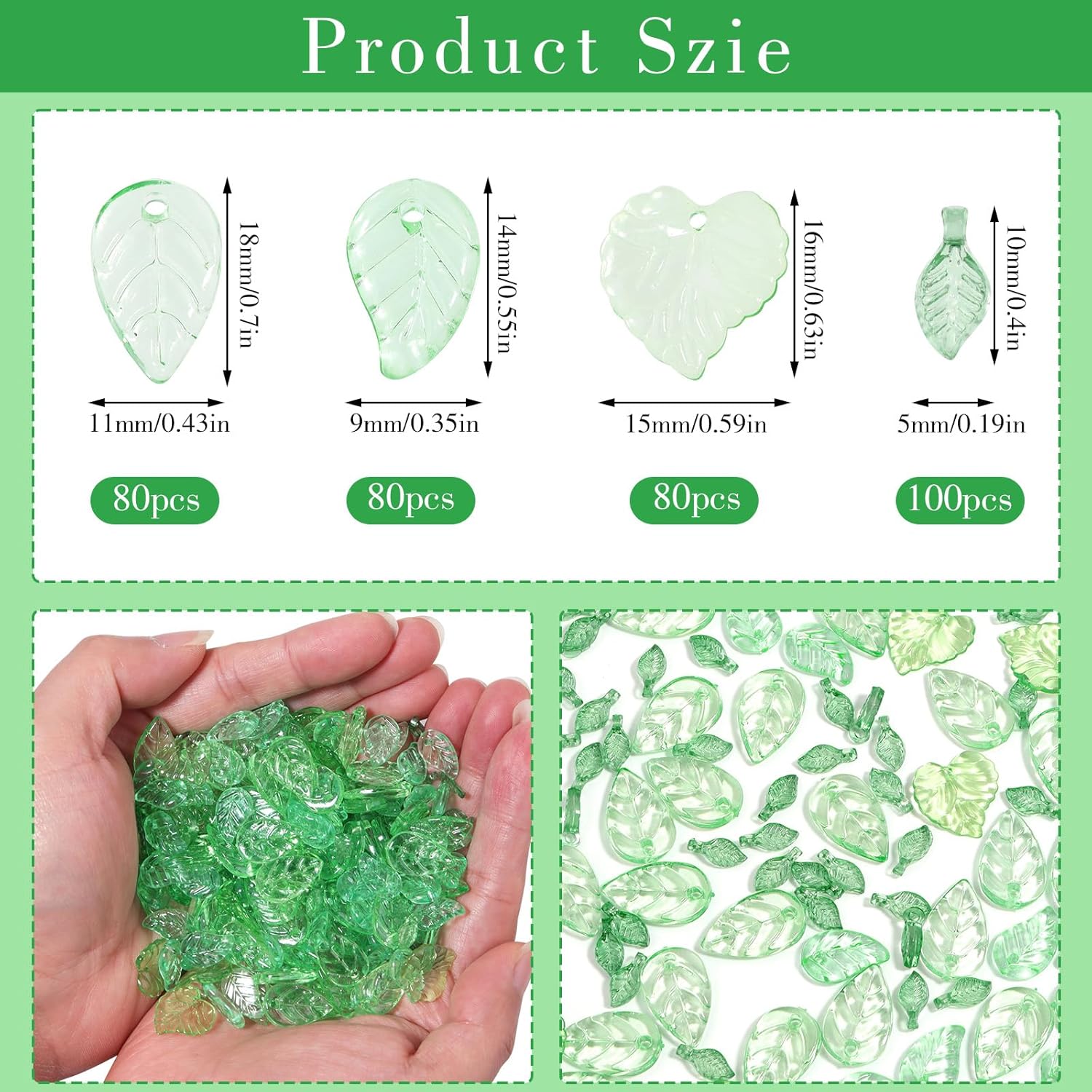 130PCS Glass Trumpet Flower Beads Bellflower Crystal Floral Bead Charms for Bracelets Necklaces Earring Keychain Cell phone chain DIY Jewelry Making - Image 2