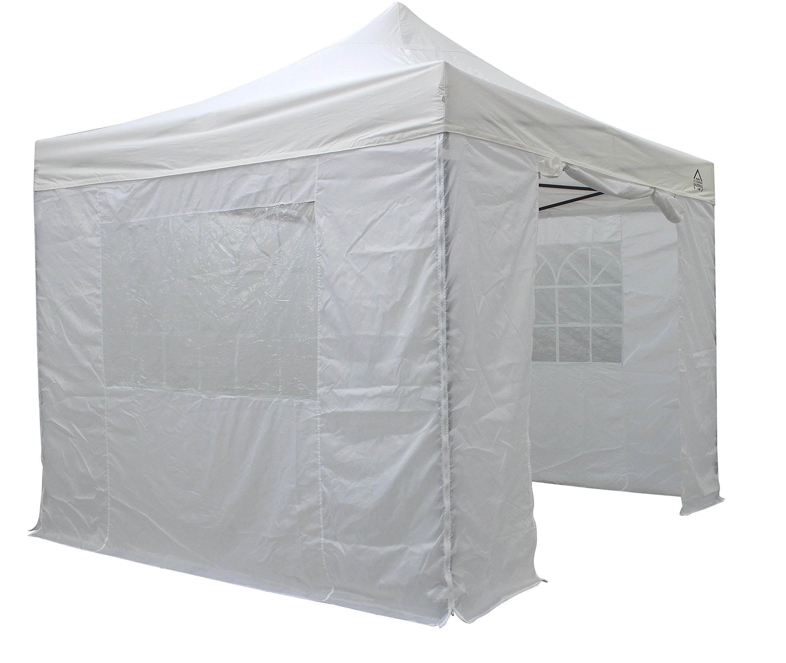 All Seasons Gazebos 3x3m Totalmente Impermeable Pop up Gazebo Incluye 4 Paredes Laterales - Blanco