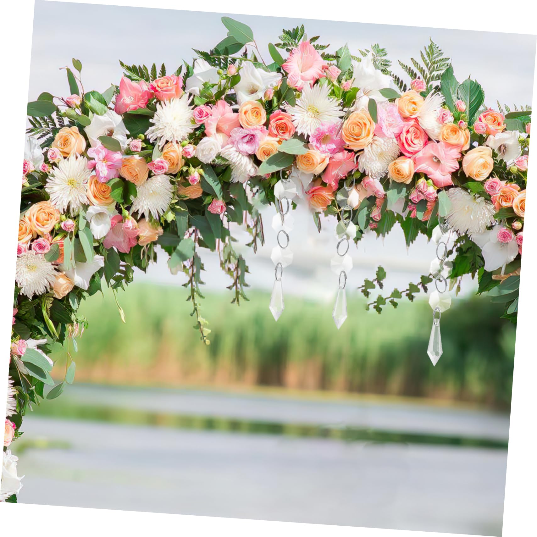 Cabilock 5 Sätze Hängende Kristalldekoration Transparente Oktagonperlen Für Hochzeiten Partys Und Weihnachtsbaum Deko Leicht Und Pflegeleicht Vielseitig Einsetzbar 20 Stück * 5