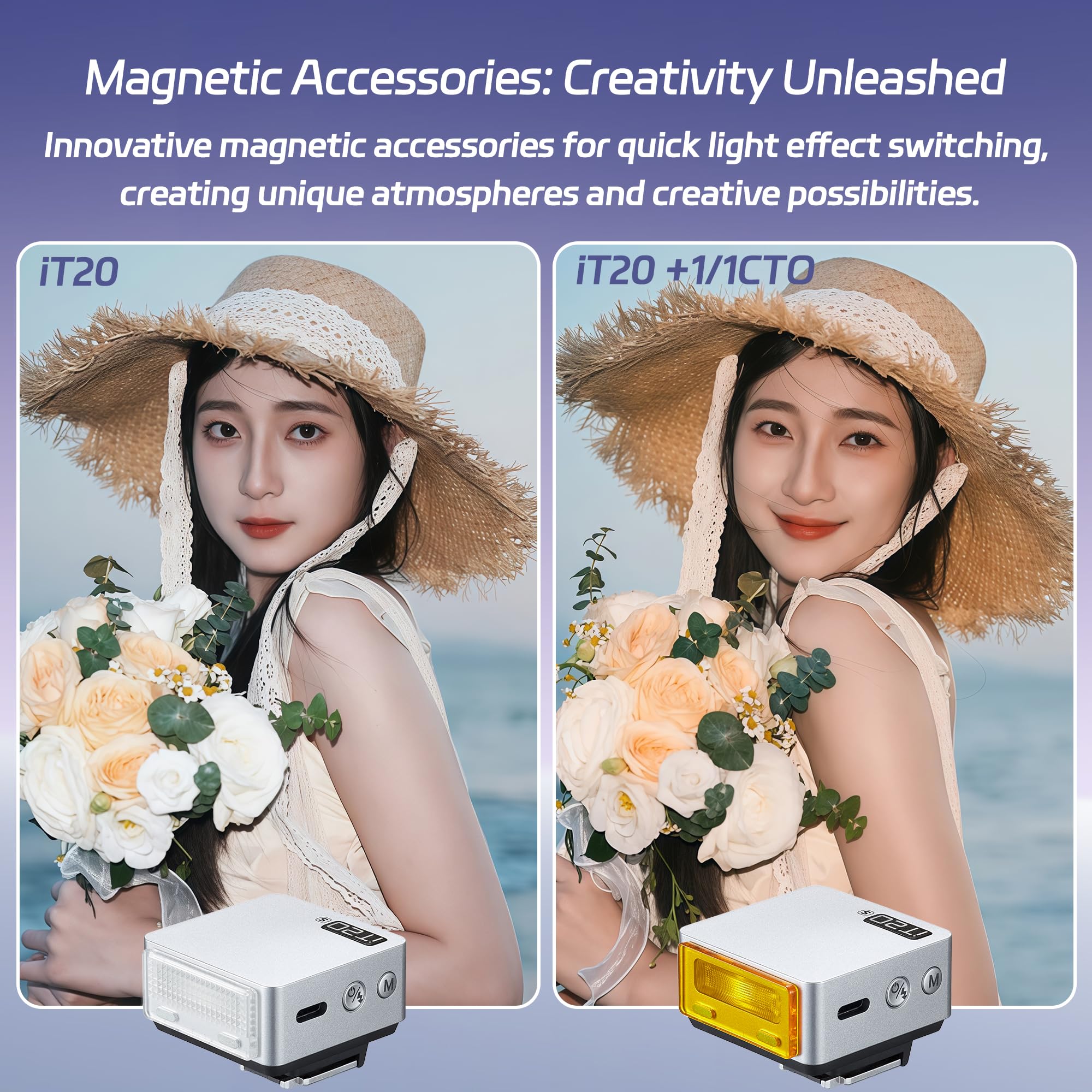 Godox iT20 S TTL Appareil Photo Flash Speedlight 700 Temps de Flash, 1,5 s Temps de Recyclage avec filtres de Couleur magnétiques pour Les appareils Photo Sony (Argent, pour Sony)