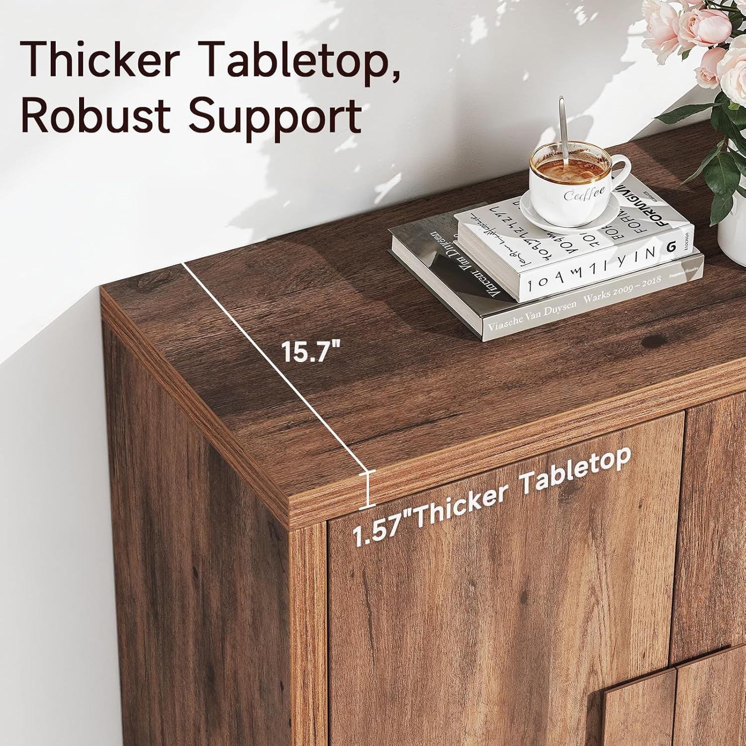Sideboard Buffet Cabinet with Stora, Small Coffee Bar Cabinet