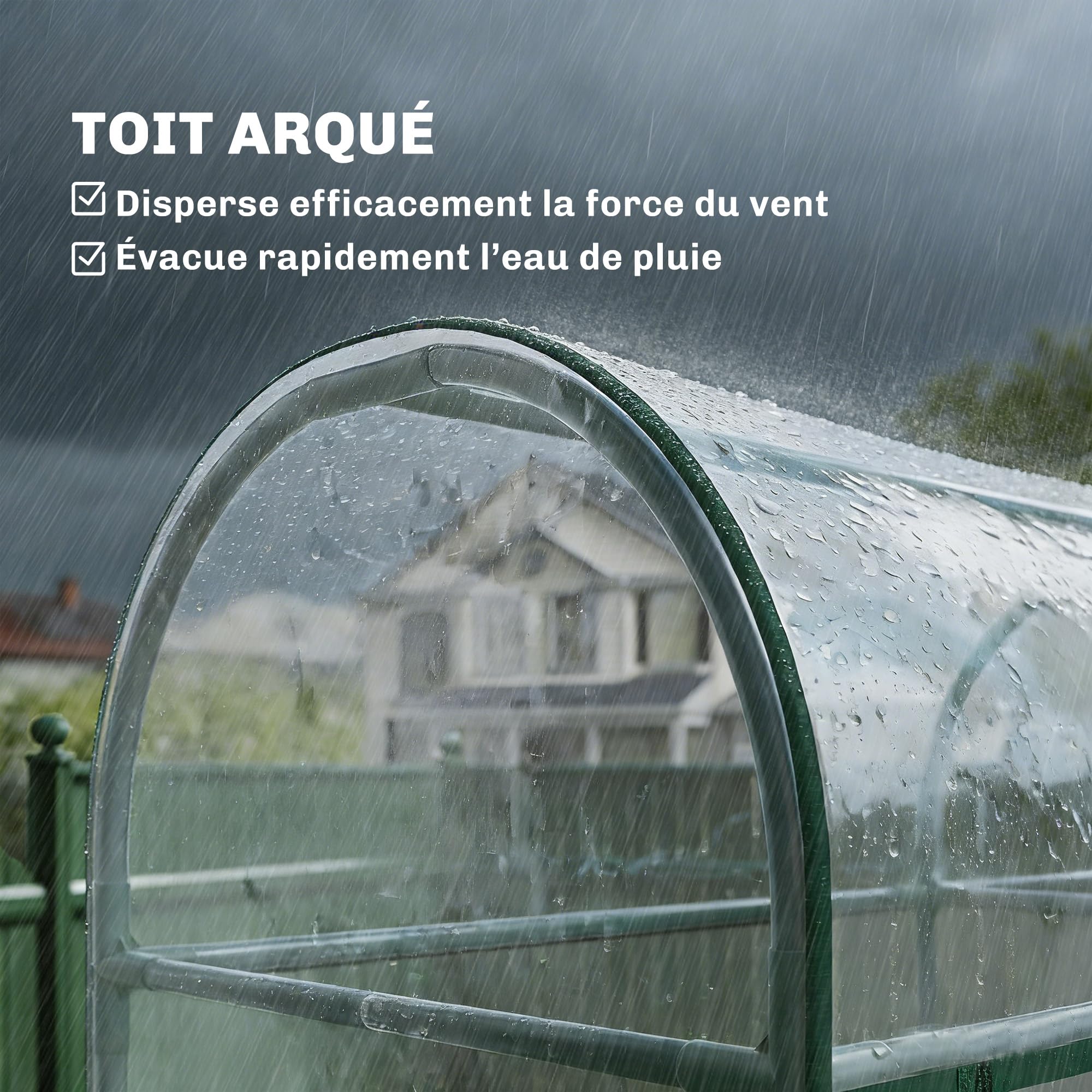Outsunny Serre de Jardin Étagères 3 Niveaux 143 x 46 x 165 cm Transparent