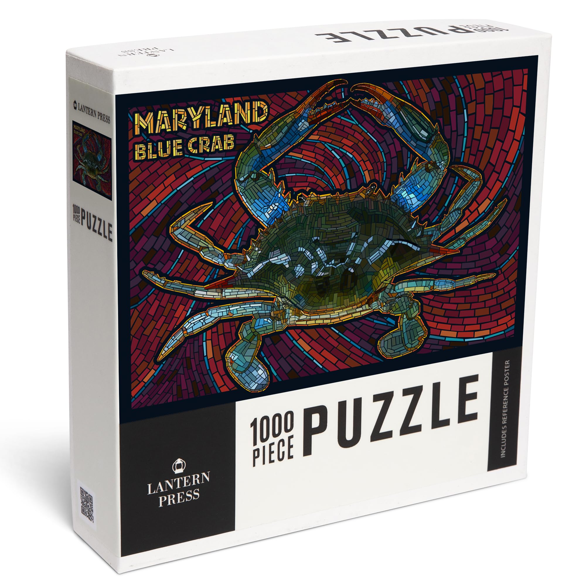 Lantern Press 1000 Piece Jigsaw Puzzle, Maryland, Blue Crab Paper Mosaic