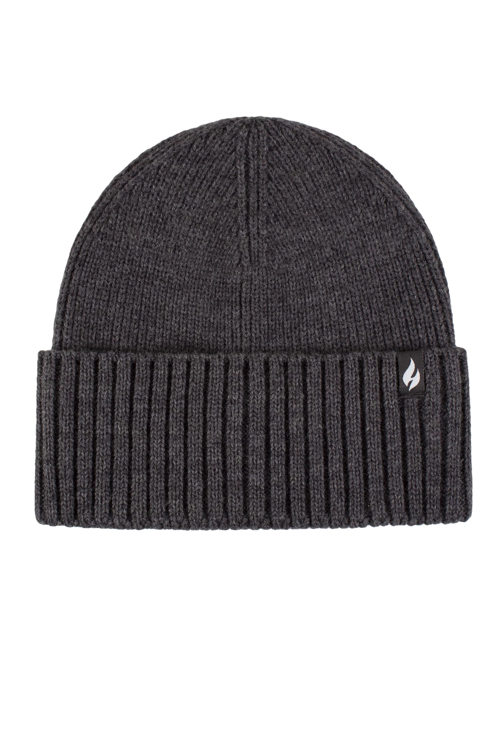 Mens Lite Ashwood Ribbed Turnover Hat - Charcoal
