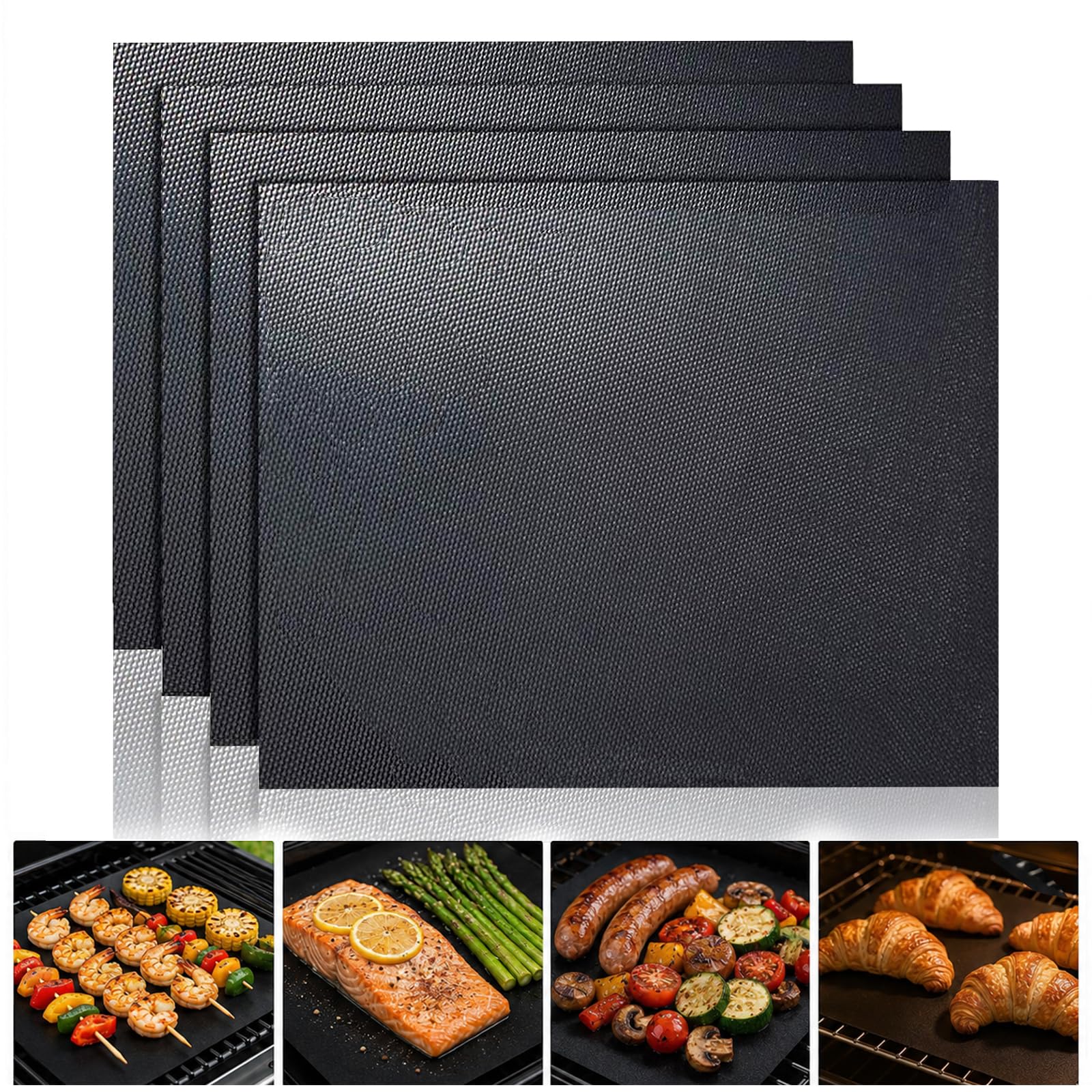 4 Pack Geebymol Oven Liner, 50cm x 40cm, Oven Liners for Fan Assisted Ovens