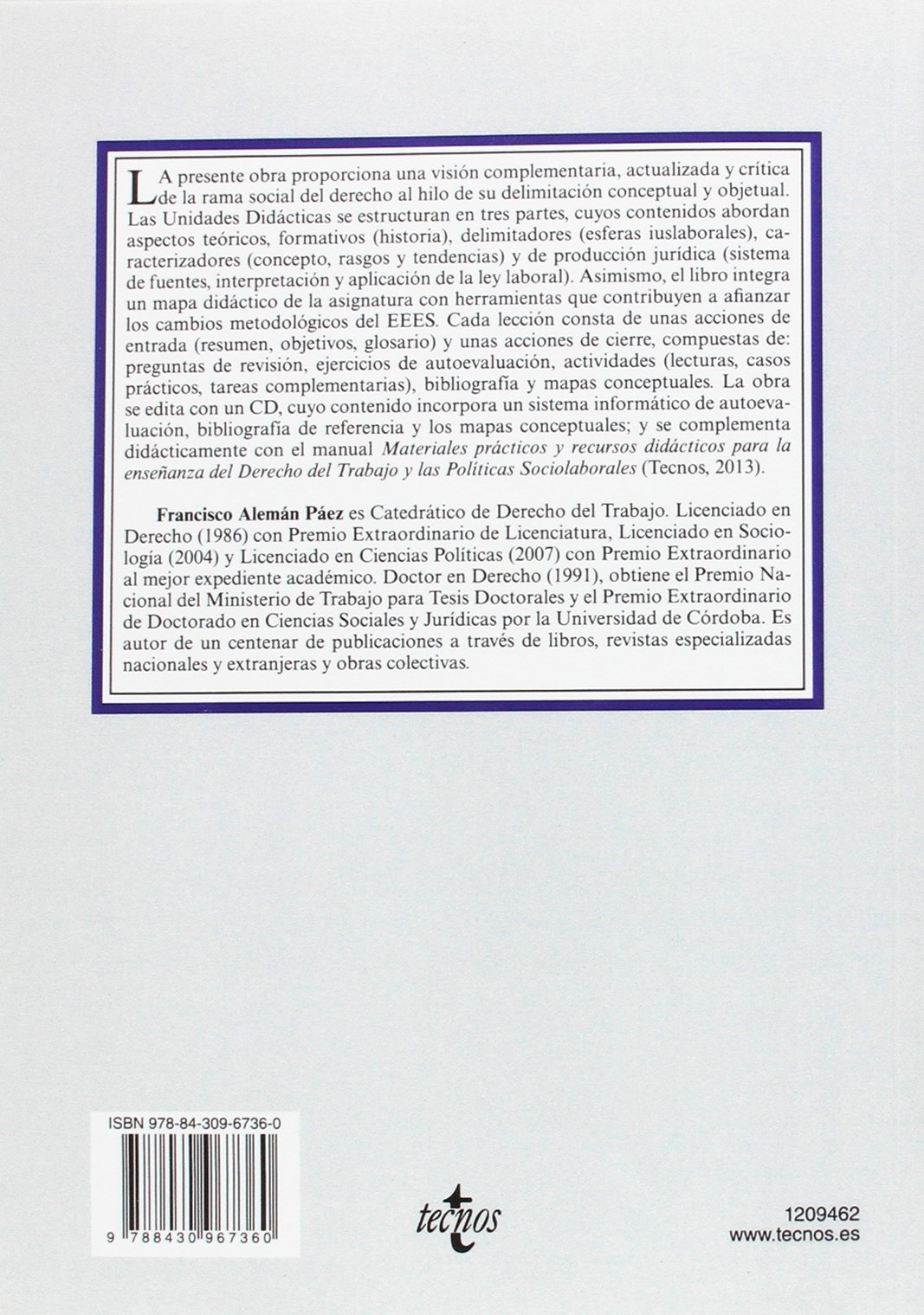 Curso de Derecho del Trabajo: Vol. 1: Concepto, fuentes y delimitación objetual (Derecho - Biblioteca Universitaria de Editorial Tecnos)