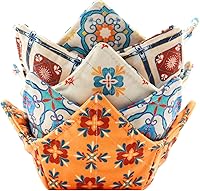 Vista 21 de Tazón de algodón para microondas acogedor, apto para microondas, soportes para tazones calientes, cuenco de sopa (A)