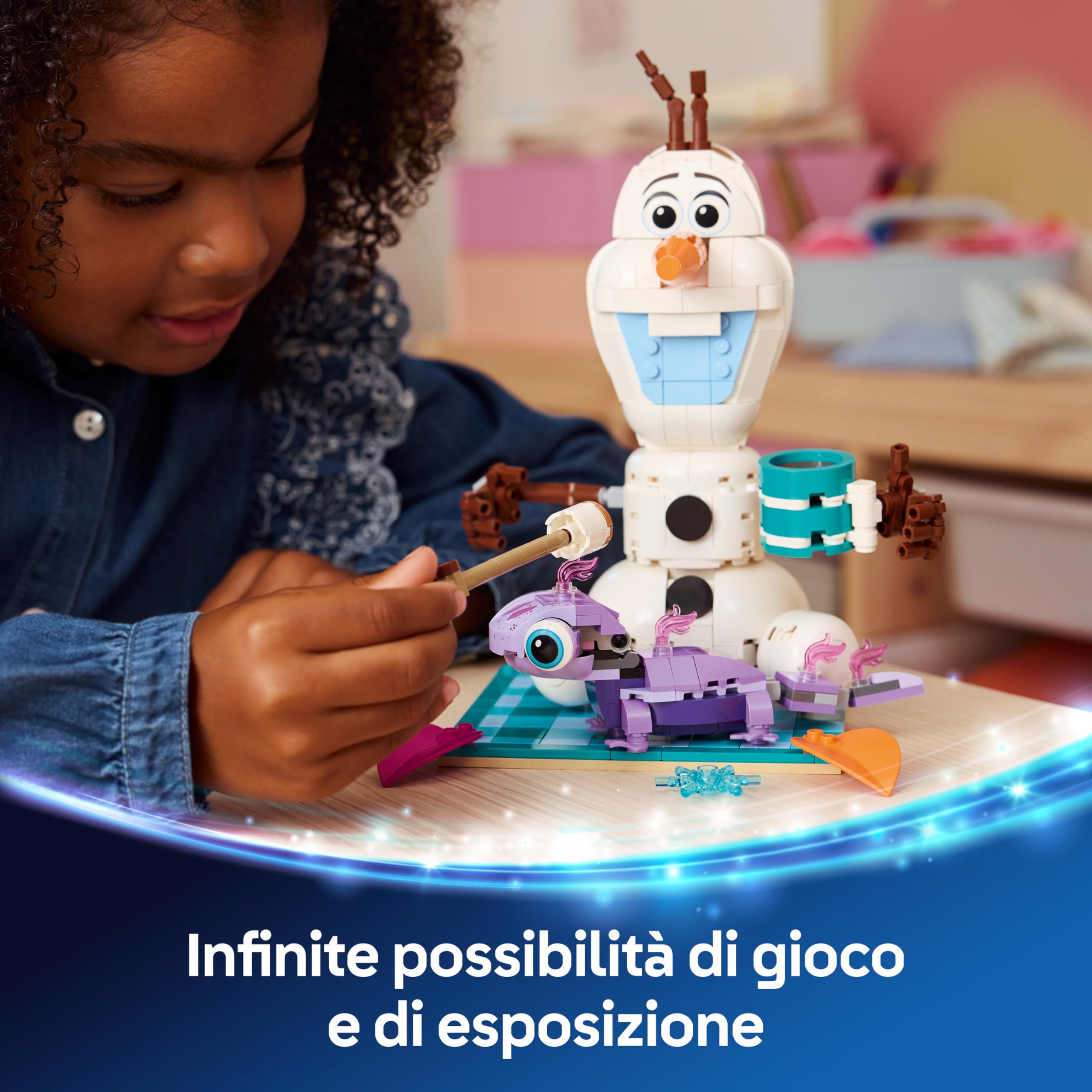 LEGO | Disney Frozen Il Divertente Picnic di Olaf e Bruni - Pupazzo di Neve Giocattolo con Coperta da Picnic e Accessori - Decorazione per la Camera da Letto - Regalo per Bambine da 7 Anni - 43287