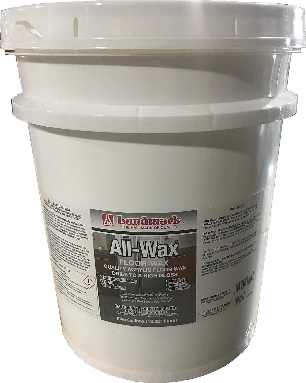 Lundmark All Wax, Self Polishing Floor Wax, 1-Gallon, 3201G01-2