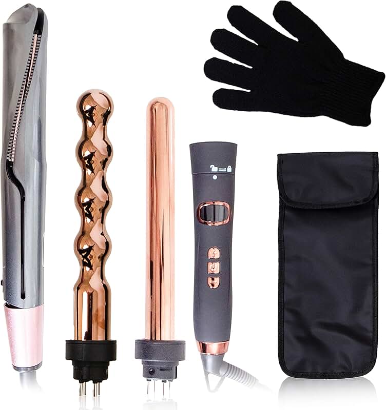 hair straightener and curler set