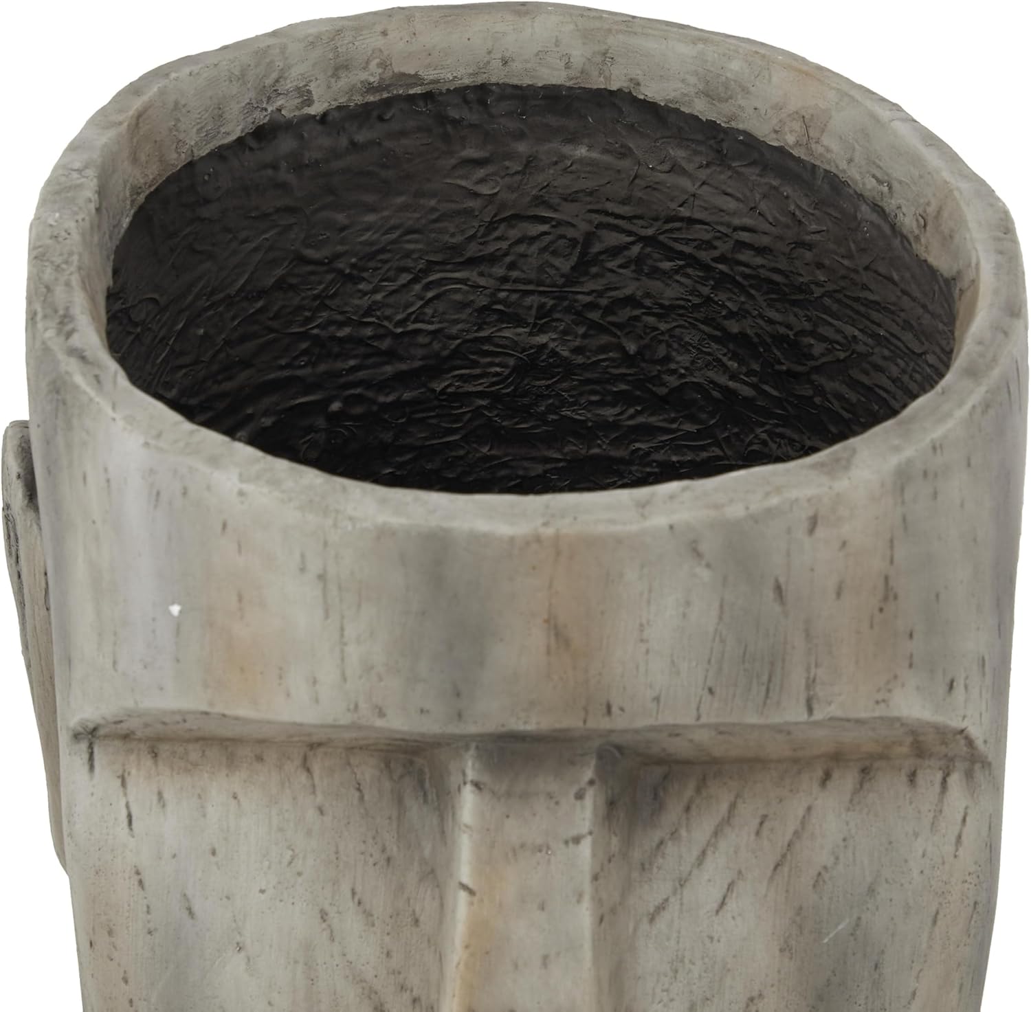 Deco 79 Magnesium Oxide Face Easter Island Planter, 13" x 14" x 18", Brown