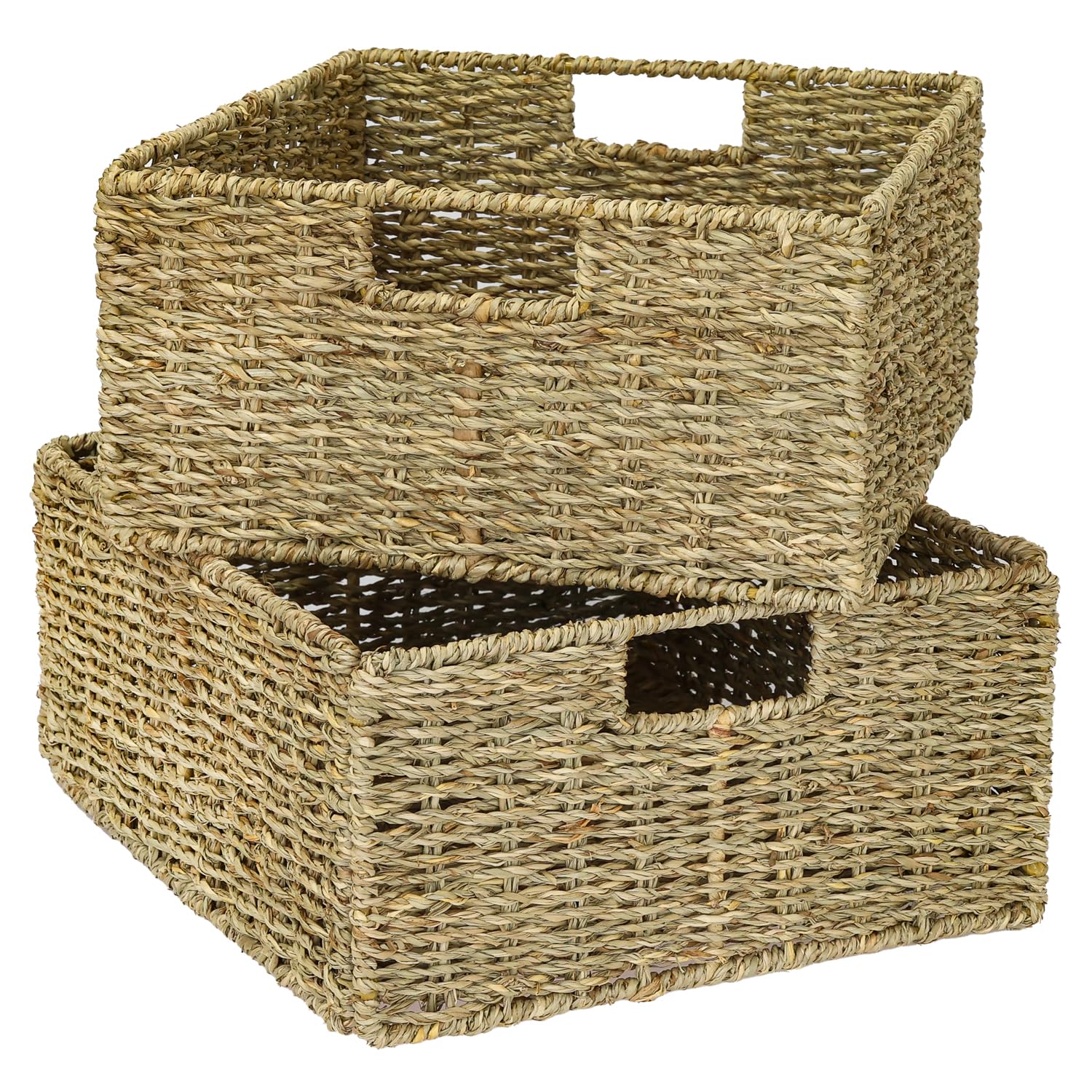 Panier de rangement en fibre naturelle, déco bohème chaleureuse