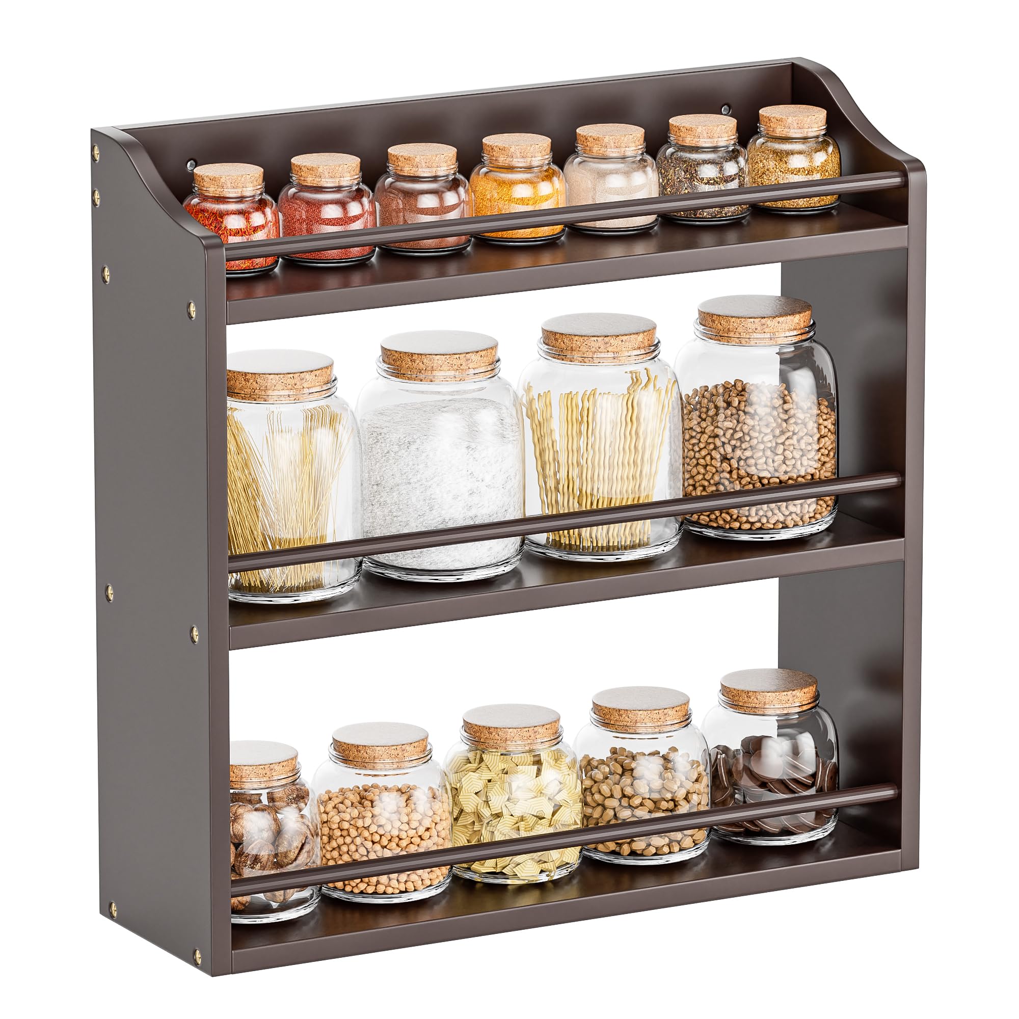 STELLSTAR 3-Tier Bamboo Spice Rack