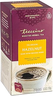 Sponsored Ad - Teeccino Herbal Tea – Hazelnut – Rich & Roasted Herbal Tea That’s Caffeine Free & Prebiotic for Natural Ene...