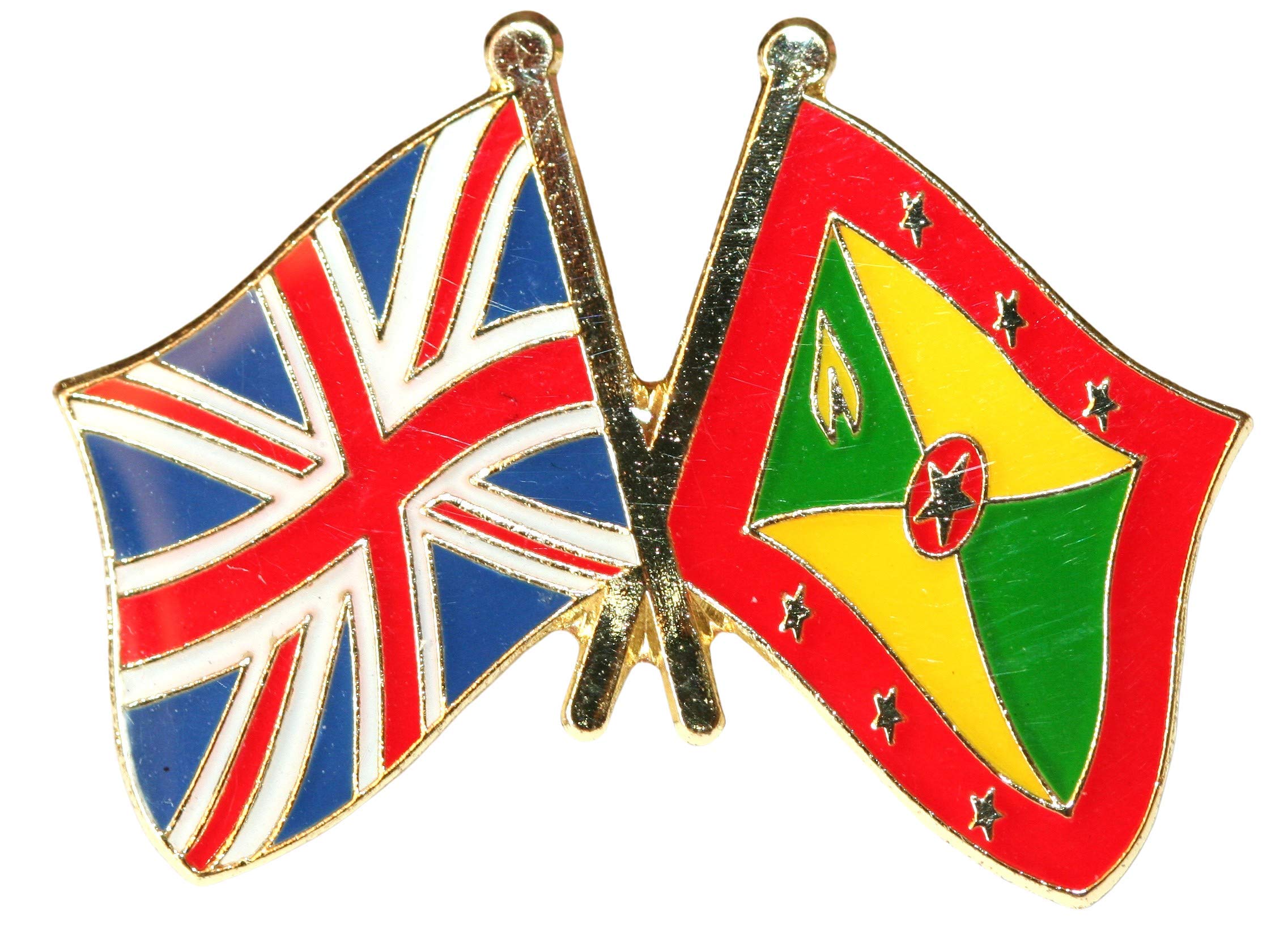 Buxton's Badges Multiple Uk & Grenada Friendship Flag Pin Badge